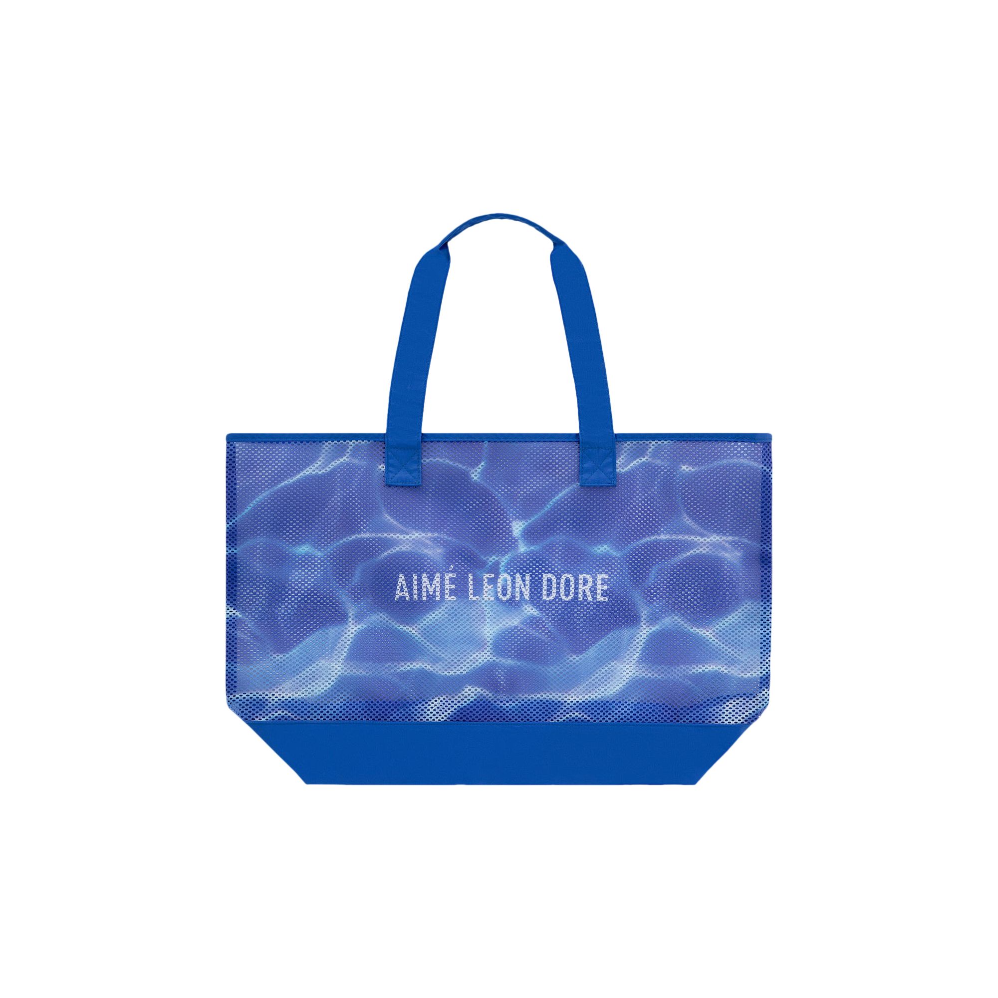 Pre-owned Aimé Leon Dore Aqua Print Mesh Tote Bag 'blue' | Men's Size Onesize