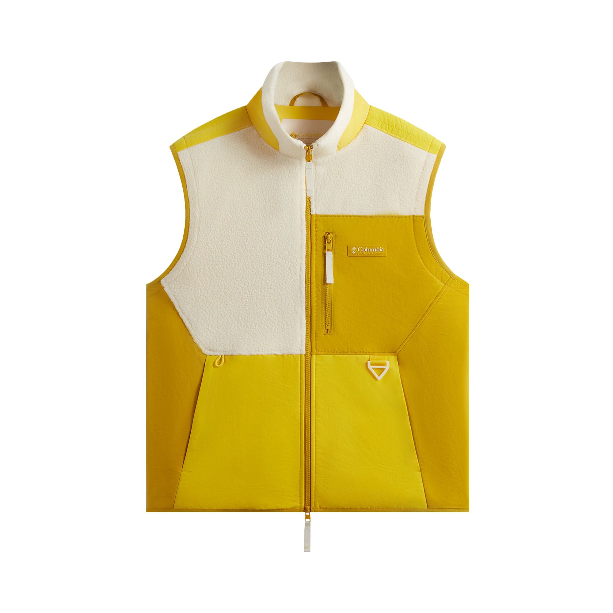 Pre-owned Kith For Columbia Sherpa Vest 'bright Yellow' In Multi-color
