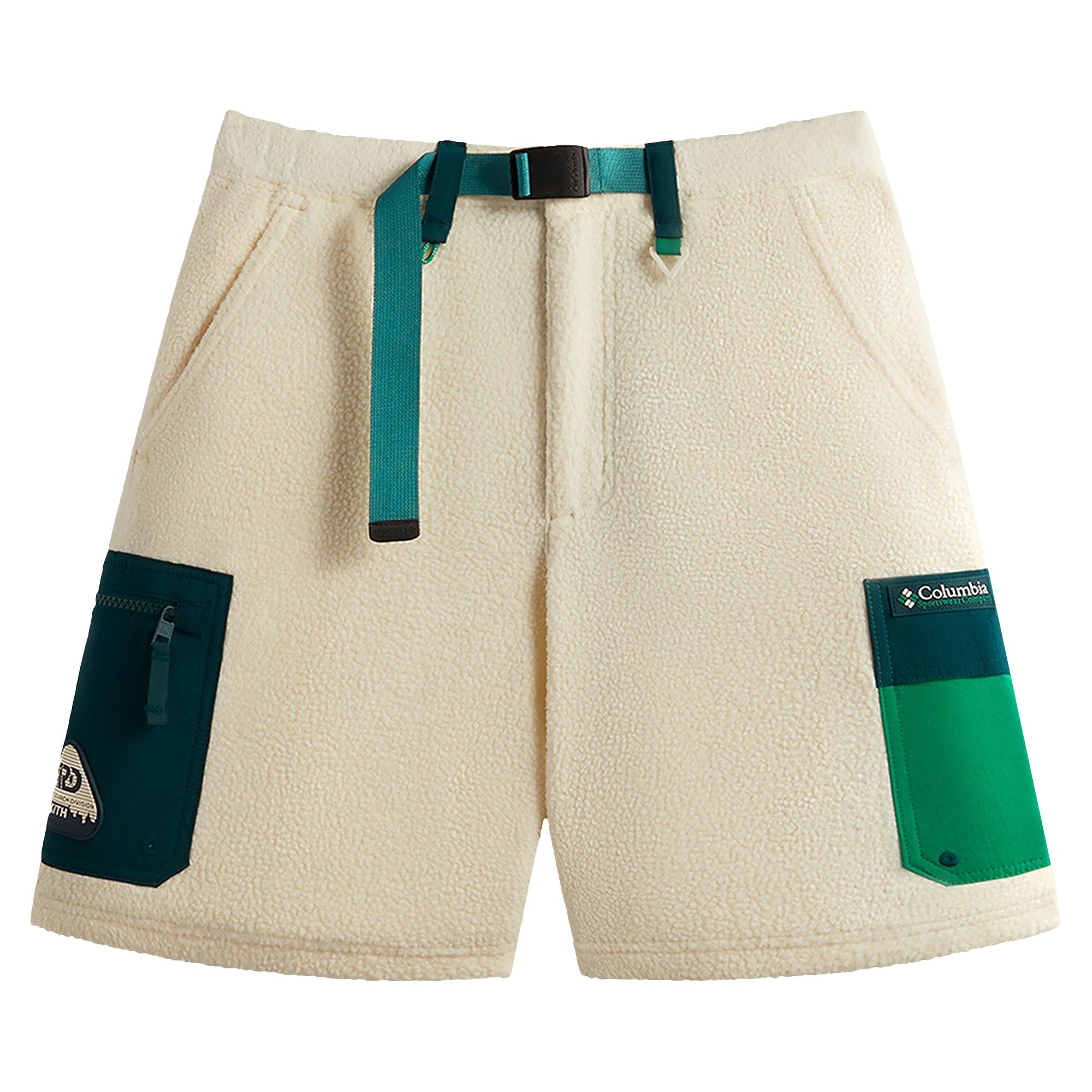 Pre-owned Kith For Columbia Sherpa Short 'bamboo Forest' | Multi-color | Men's Size L