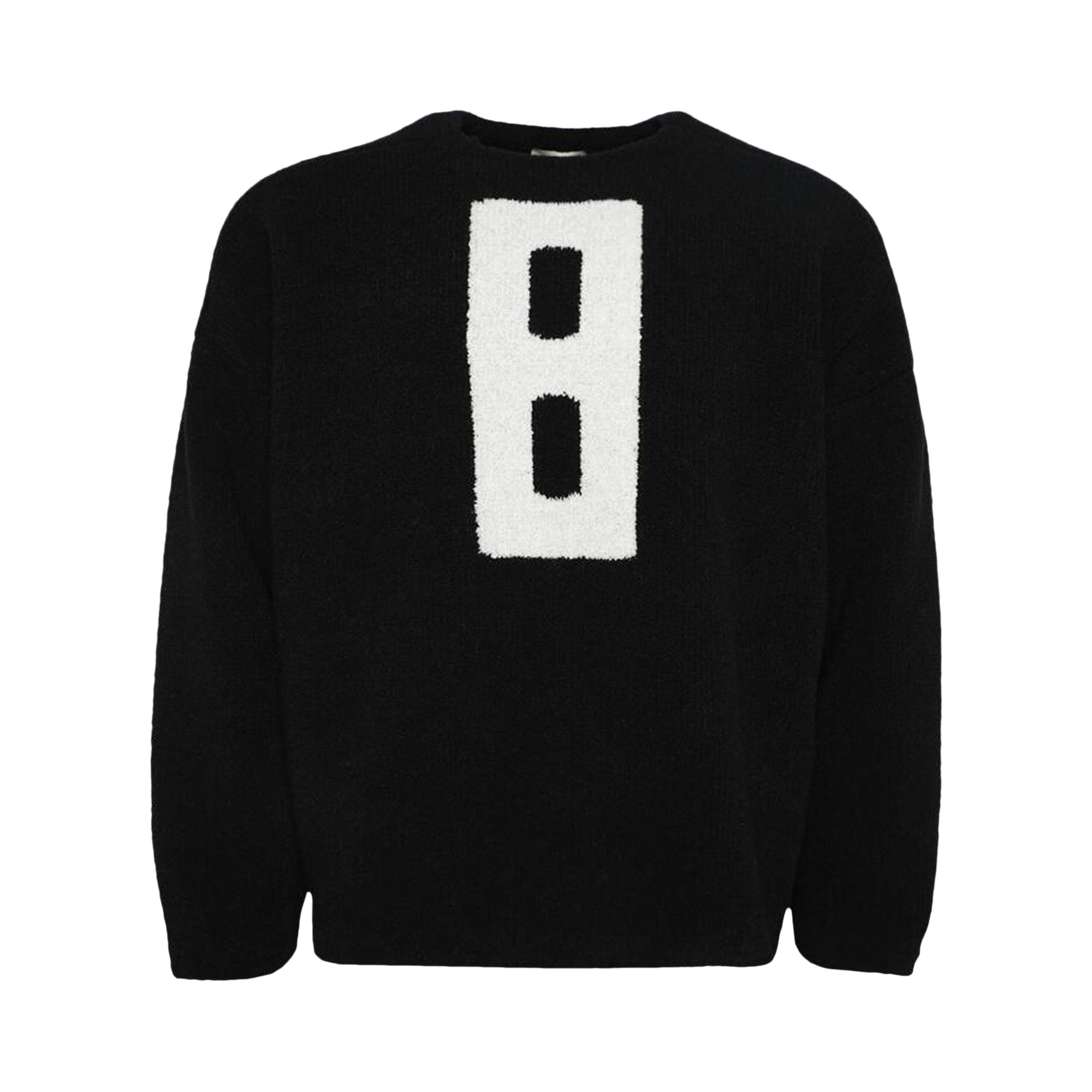 Pre-owned Fear Of God Boucle Straight Neck Relaxed Sweater 'black' | Men's Size M