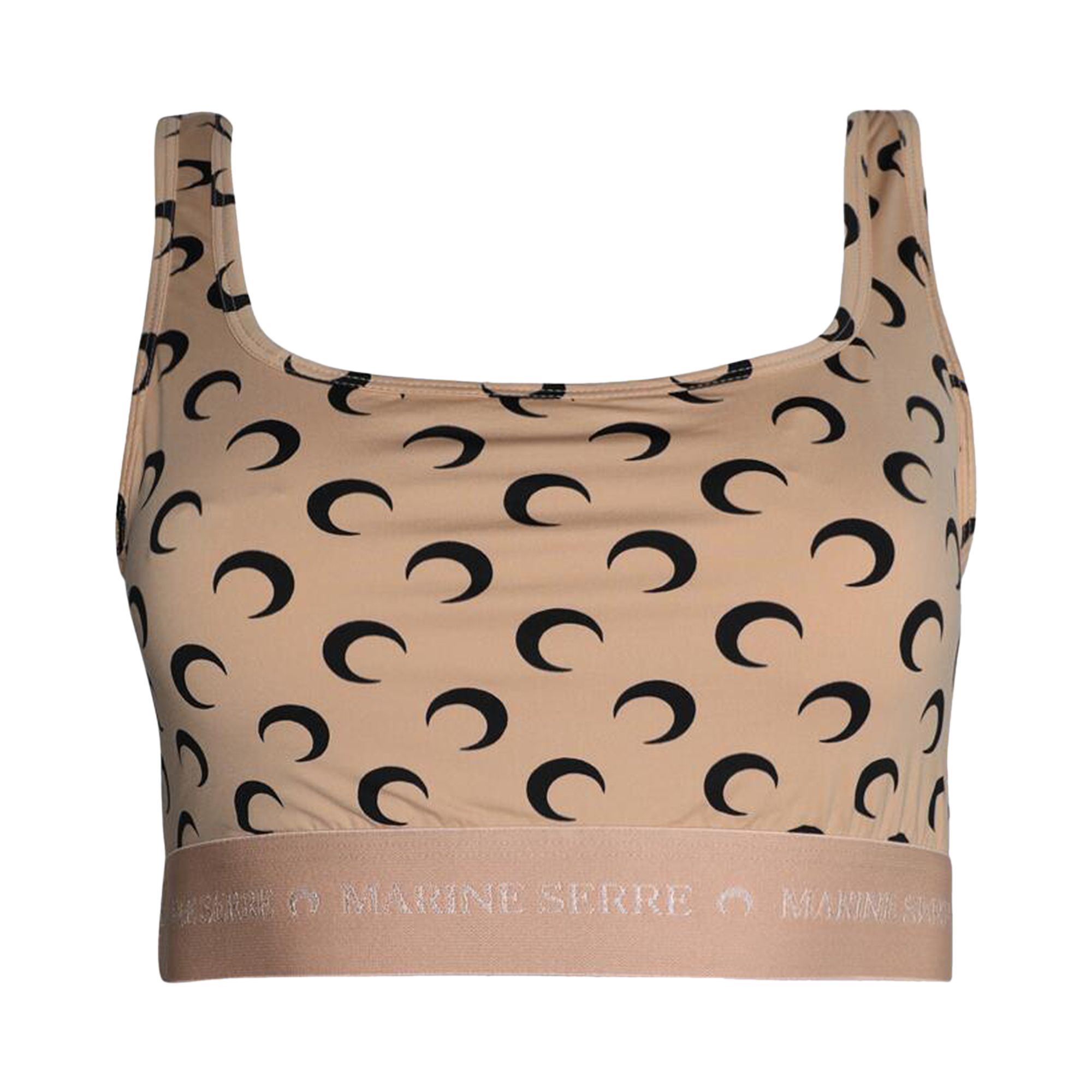 Marine Serre Regenerated Aom Jersey Sport Bra 'Tan' | Women's Size S