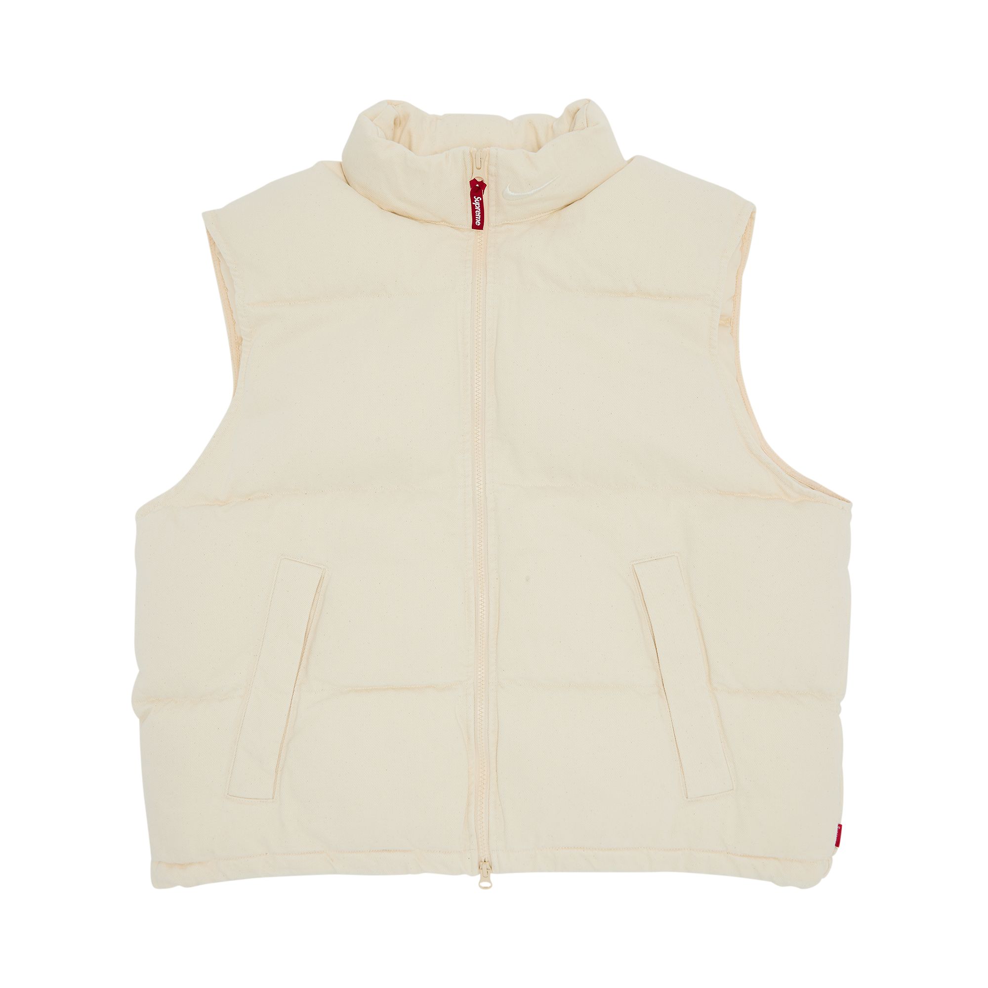 Supreme x Nike Denim Puffer Vest 'Natural' | Cream | Men's Size S