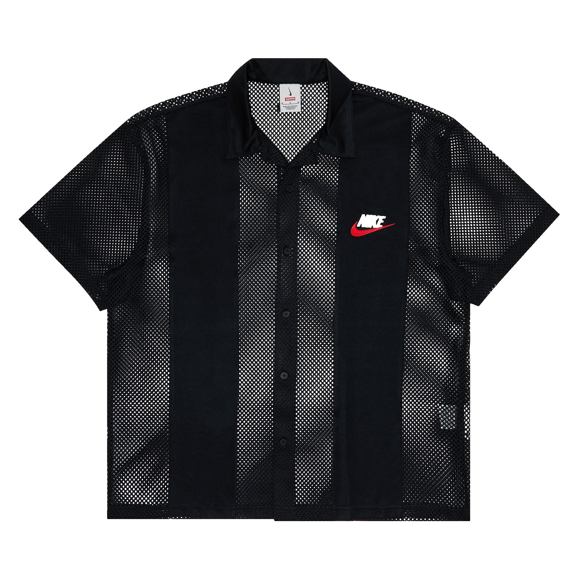 SUPREME SUPREME X NIKE MESH SHORT-SLEEVE SHIRT 'BLACK'