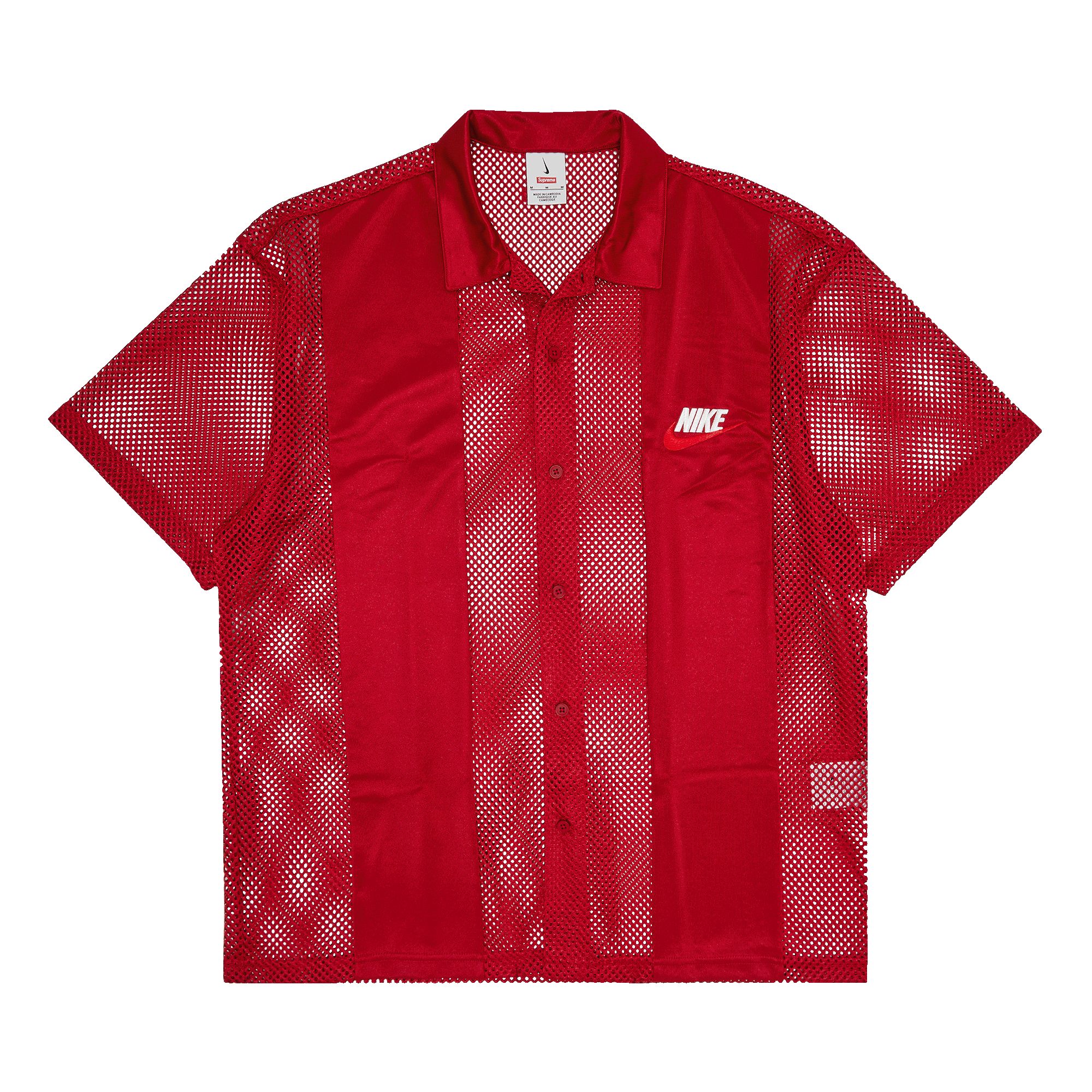 SUPREME SUPREME X NIKE MESH SHORT-SLEEVE SHIRT 'RED'
