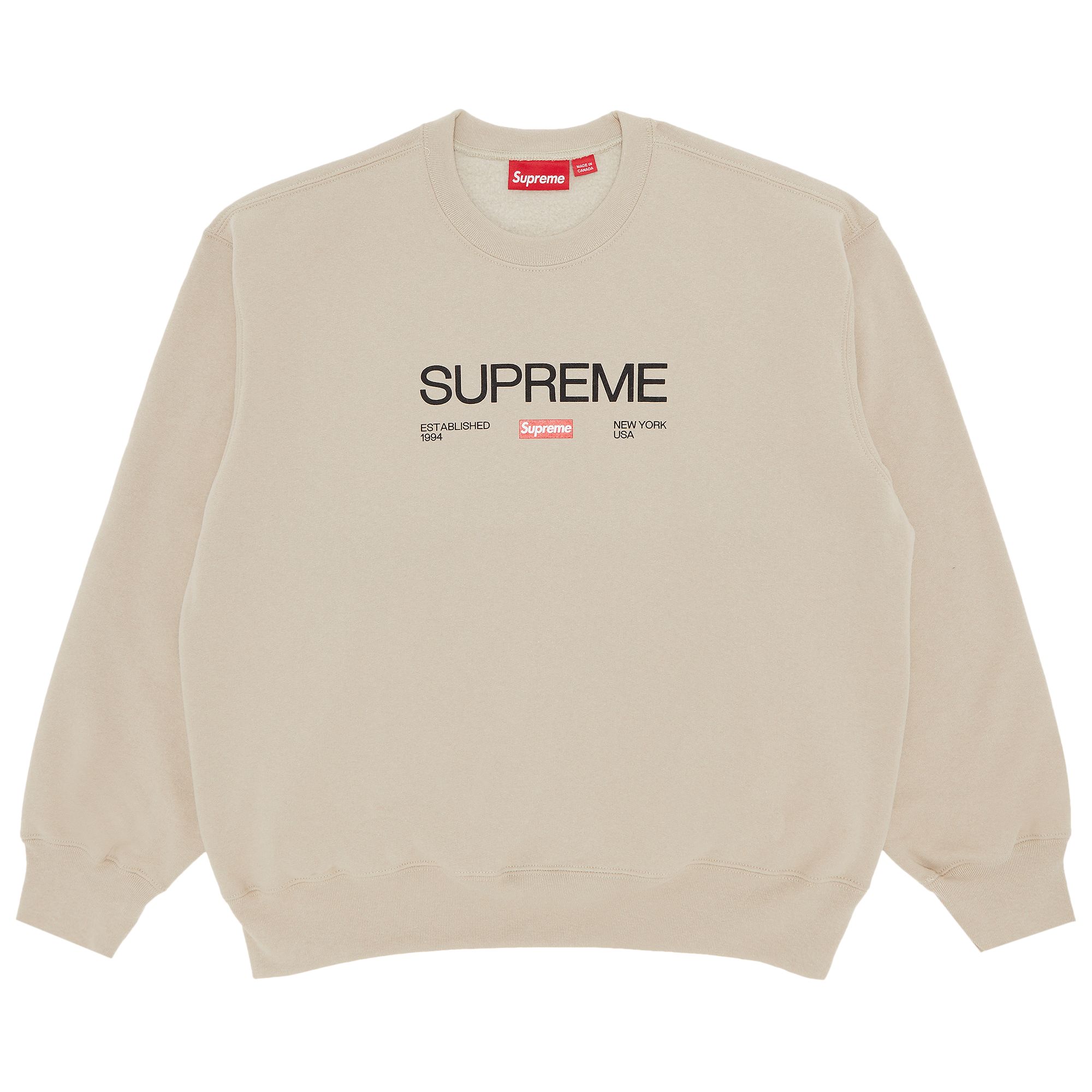 SUPREME SUPREME ESTABLISHED CREWNECK 'CLAY'
