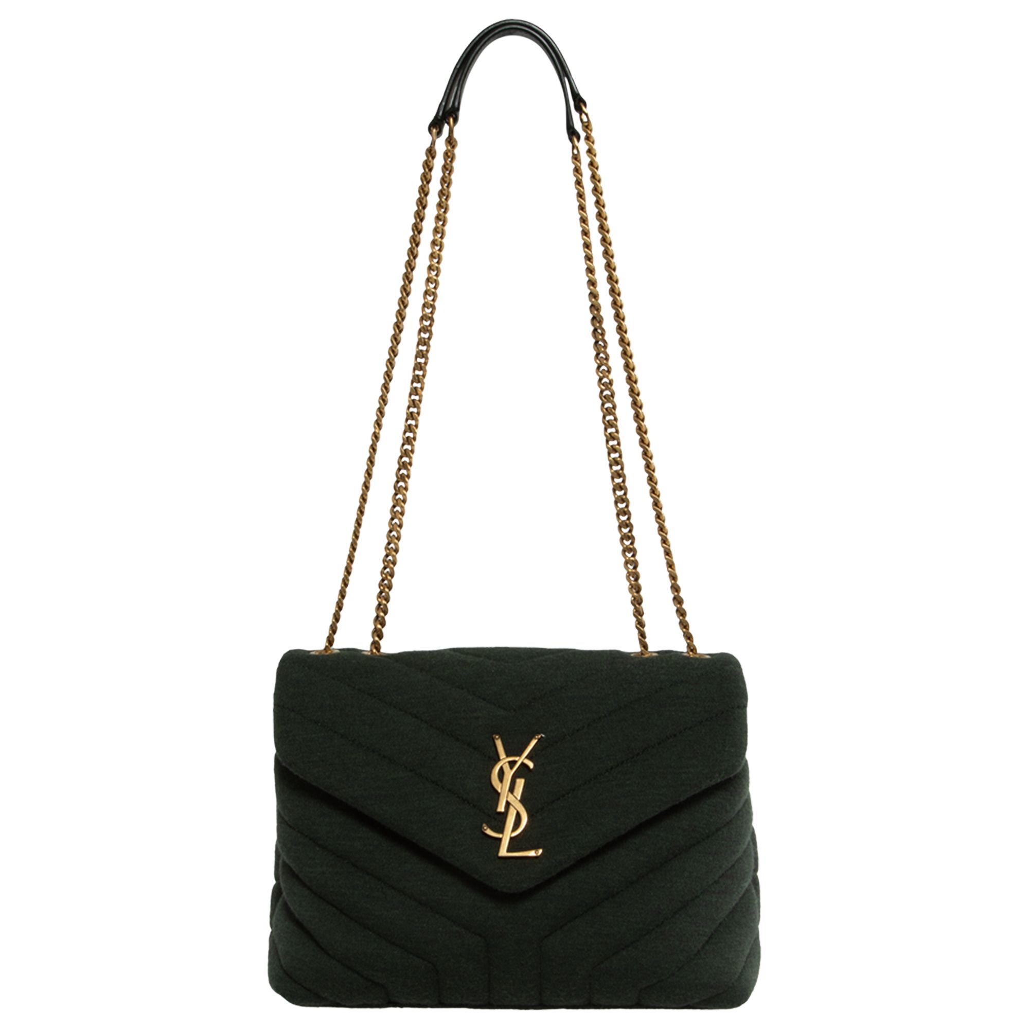 Saint Laurent Small Loulou Chain Bag 'Dark Vert Fonce' | Green | Women's Size Onesize