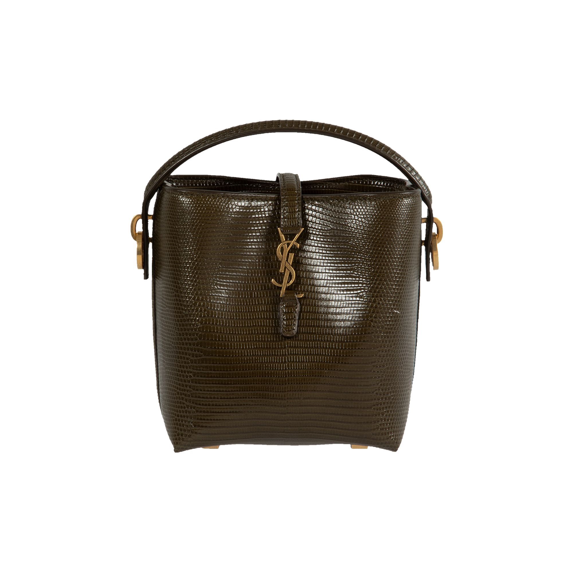 Saint Laurent Mini Le 37 Bucket Bag 'Dark Sea Weed' | Green | Women's Size Onesize