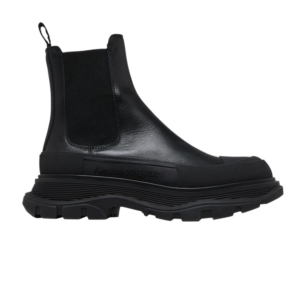 Pre-owned Alexander Mcqueen Wmns Tread Slick Boot 'black' | Women's Size 37.5