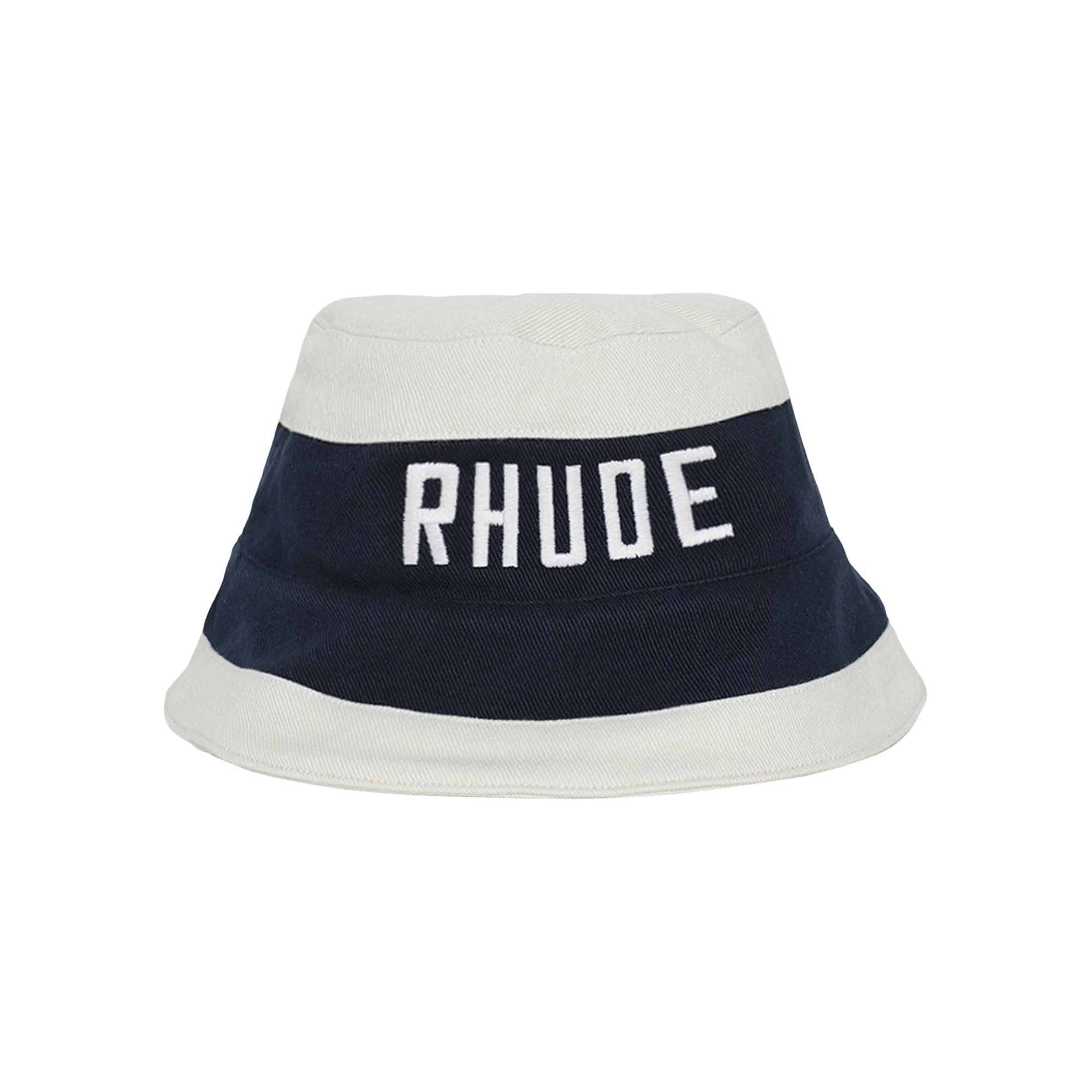 Pre-owned Rhude East Hampton Bucket Hat 'midnight Blue/cream' | Men's Size Onesize