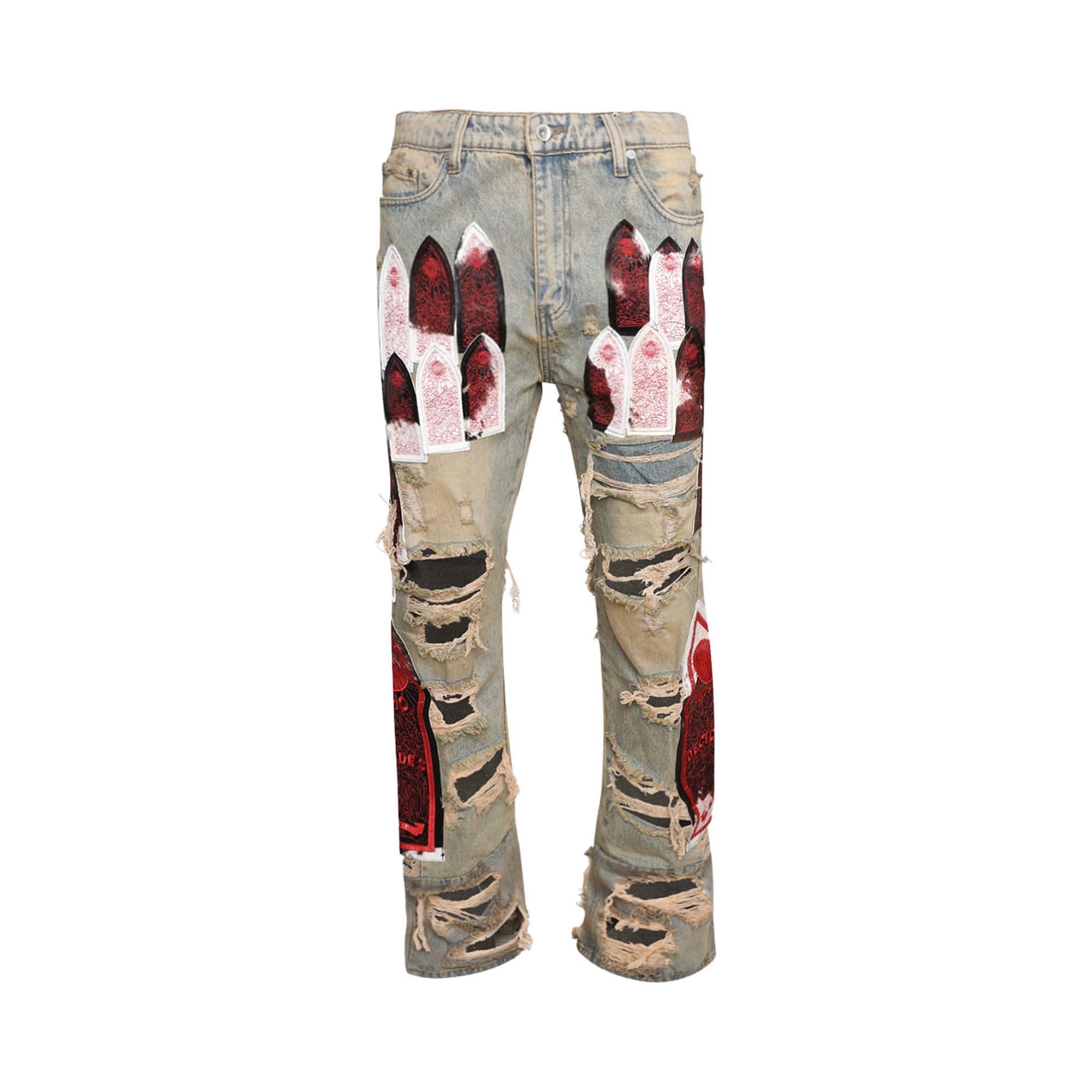 Pre-owned Who Decides War Sangre Patch Denim 'multicolor' | Multi-color | Men's Size 38