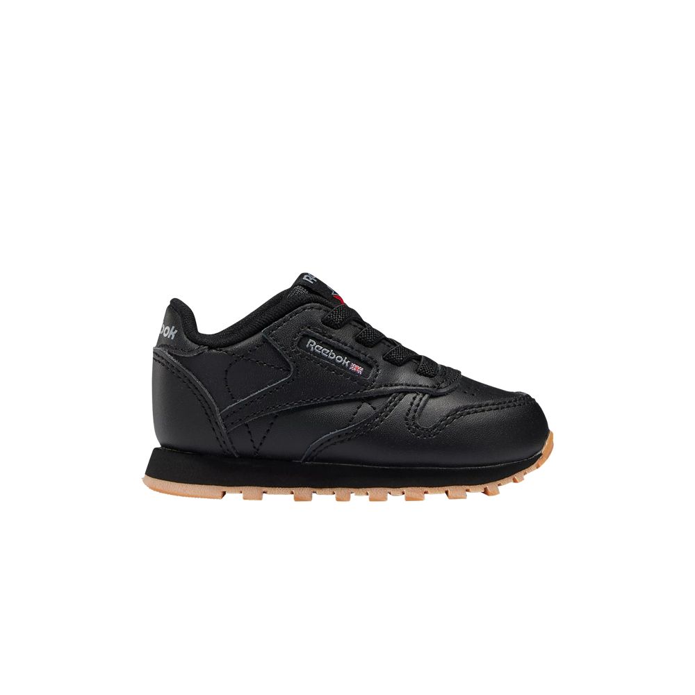 Pre-owned Reebok Classic Leather Toddler 'black Gum' | Infant Size 10