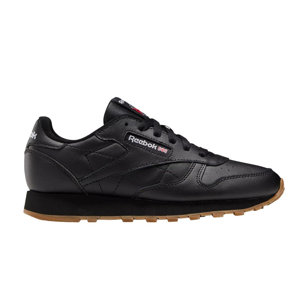 Pre-owned Reebok Classic Leather Big Kid 'black Gum' | Kid's Size 3.5