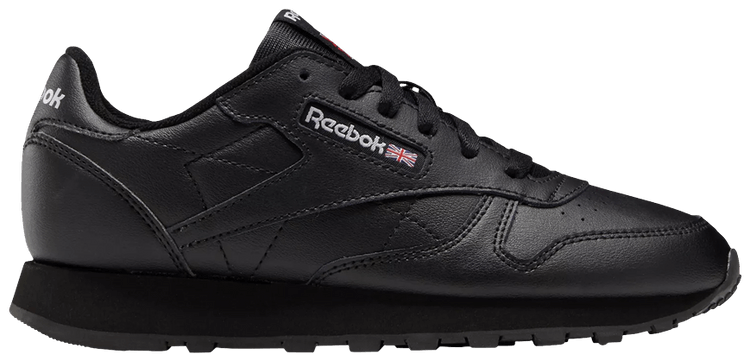 Reebok Classic Leather Big Kid Triple Black