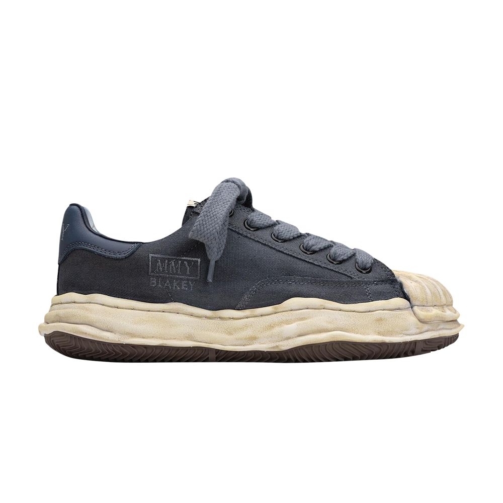 Pre-owned Miharayasuhiro Maison Mihara Yasuhiro Maison Mihara Yasuhiro Blakey Og Sole Overdyed Canvas Low - 'black White' | M