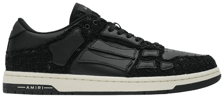 【AMIRI】男性 BOUCLE SKEL TOP LOW スニーカー AMFOSR1007 AMIRI Boucle Skel Low Sneaker Black | END. (US)