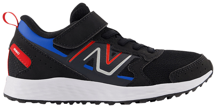 New Balance Fresh Foam 650 Bungee Lace Top Strap Big Kid Wide Black Team Red