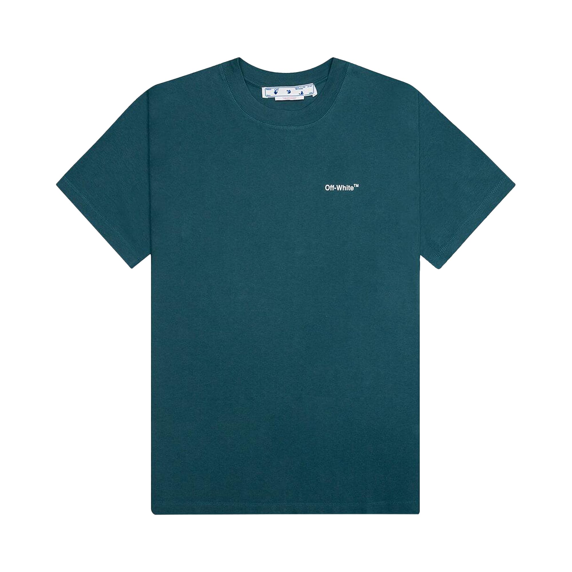 Pre-owned Off-white Chain Arrow Slim Short-sleeve Tee 'duck Green' | Men's Size M
