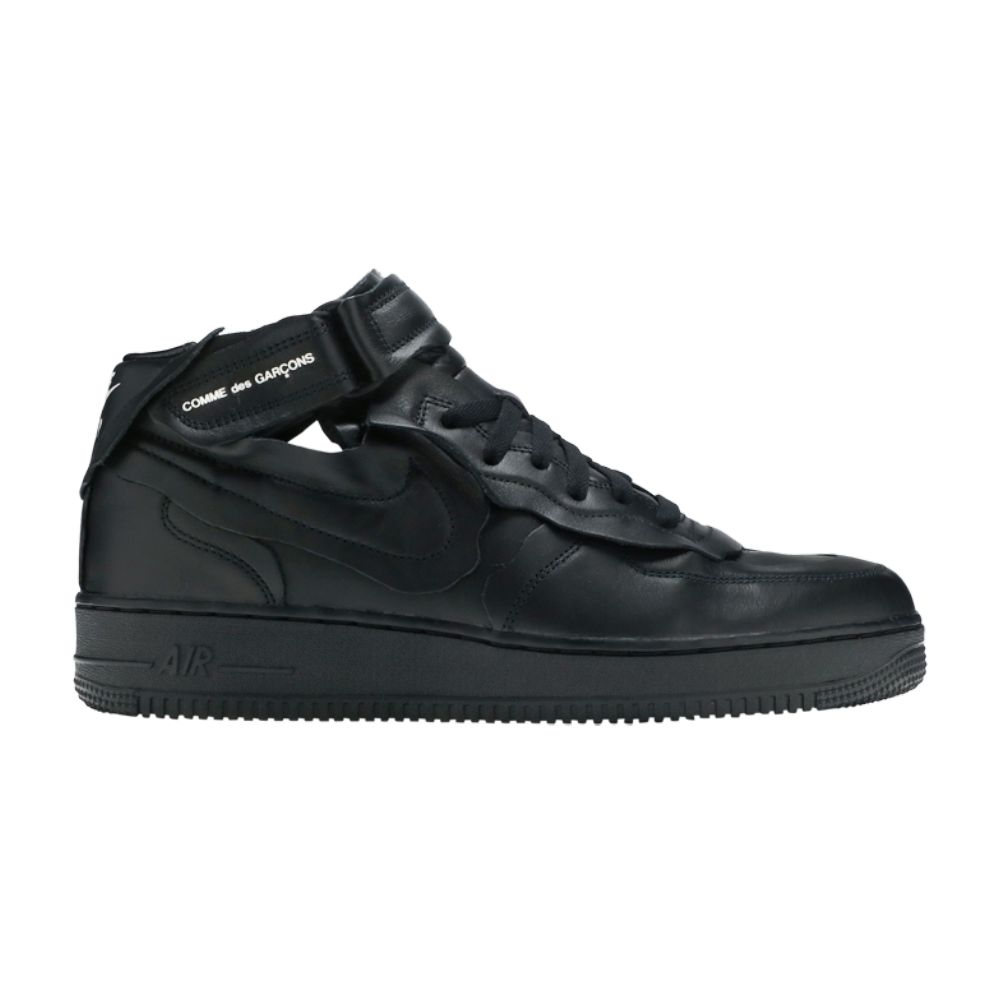 Nike Comme des Garçons x Air Force 1 Mid 'Triple Black' | Men's Size 9.5