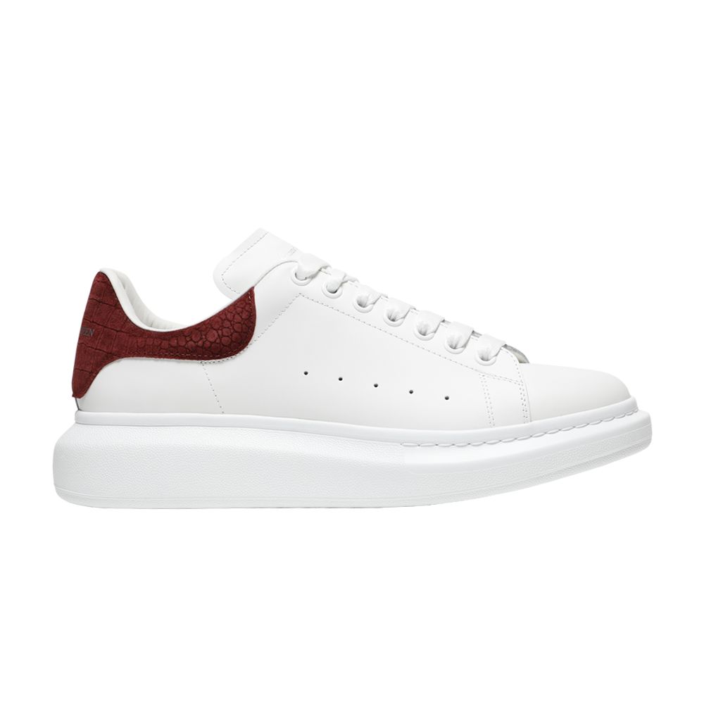 Pre-owned Alexander Mcqueen Oversized Sneaker 'burgundy Crocodile' | White | Men's Size 43