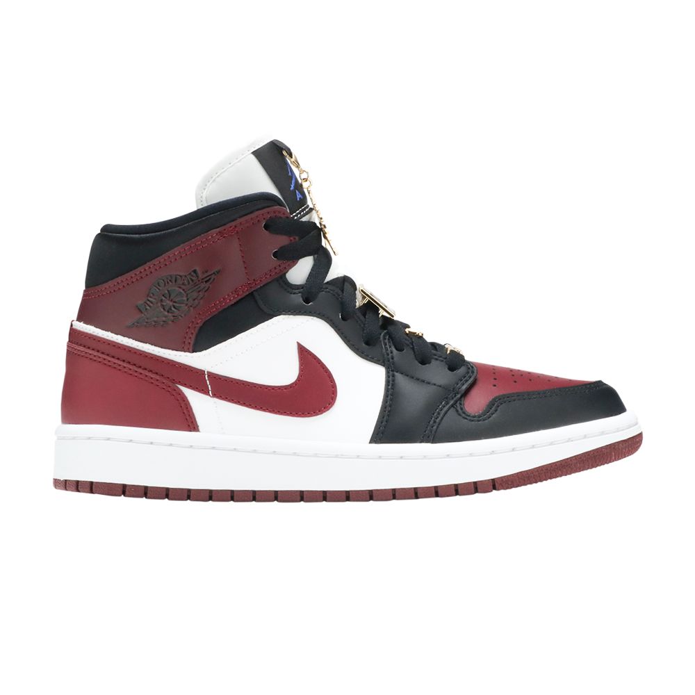 Wmns Air Jordan 1 Mid SE 'Gold Pendants' | Red | Women's Size 7.5