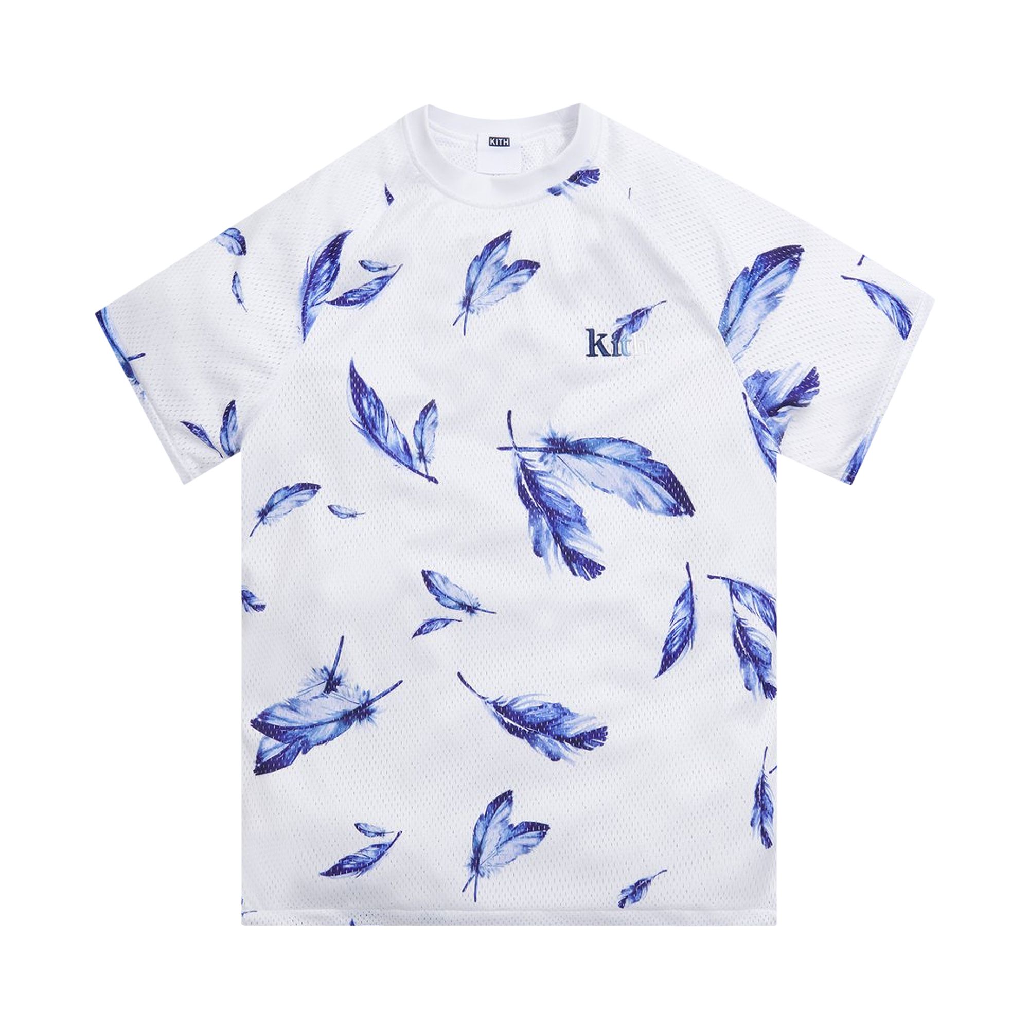 Pre-owned Kith Howard Feather Print Mesh Tee 'white' | Men's Size L