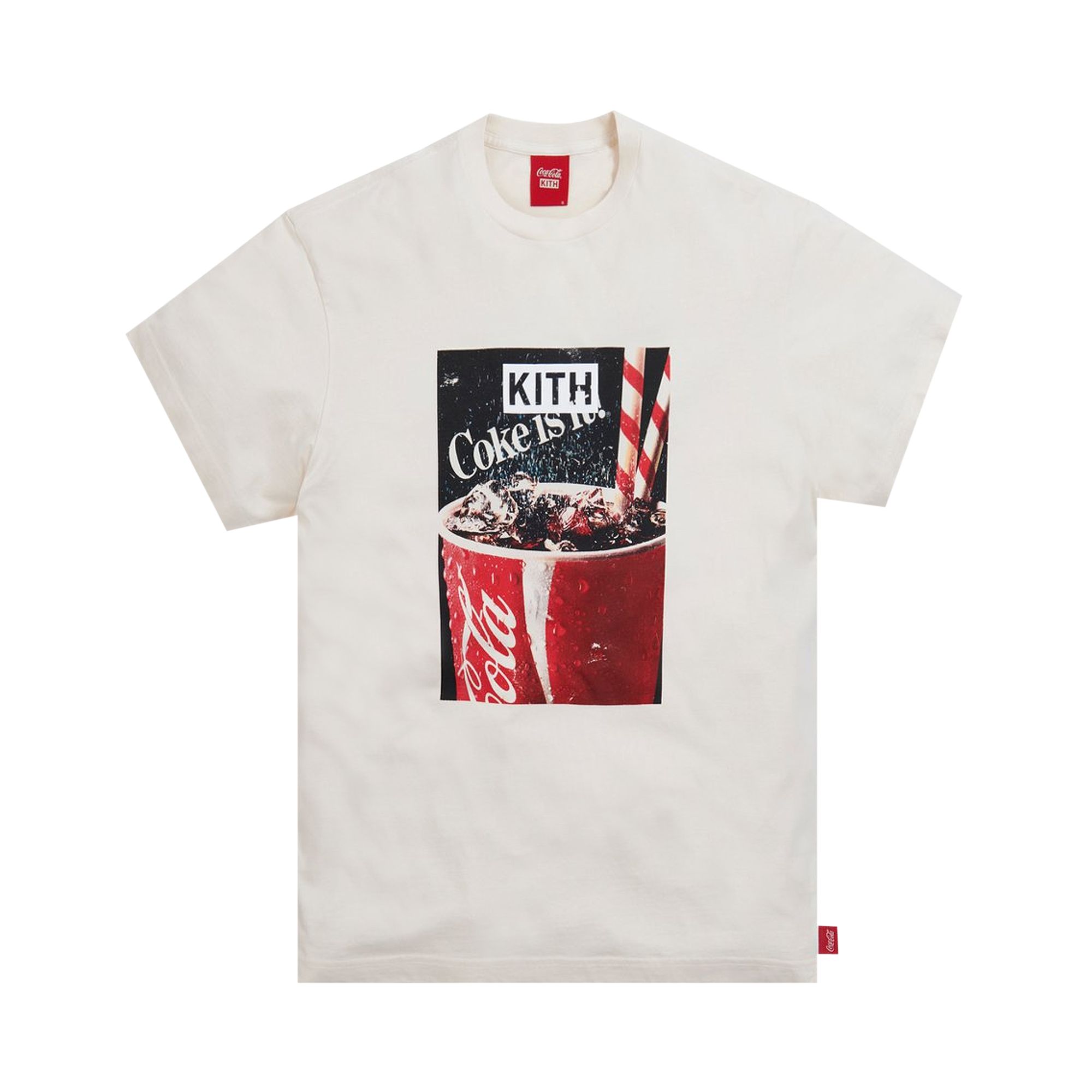 Pre-owned Kith X Coca-cola Drink Vintage Tee 'ivory' In Cream