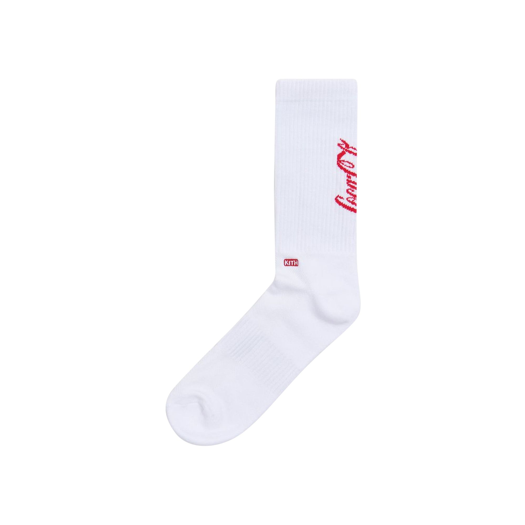Pre-owned Kith X Coca-cola Classic Logo Sock 'white' | Men's Size Onesize