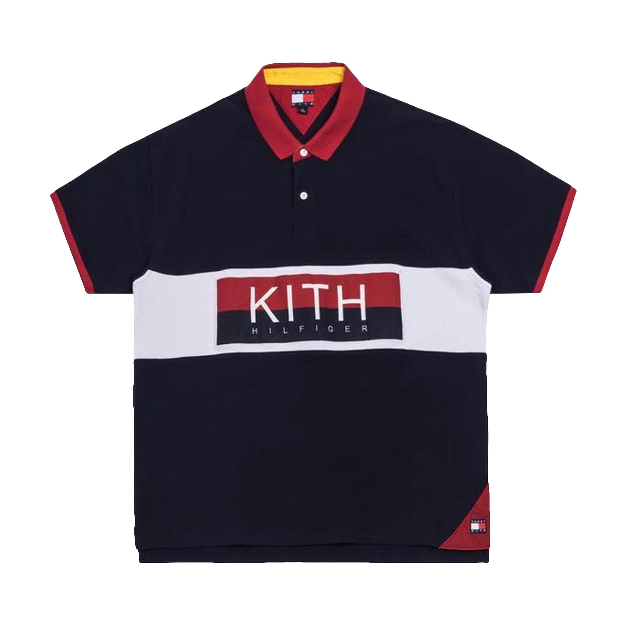 Pre-owned Kith X Tommy Hilfiger Chest Stripe Polo 'navy' | Blue | Men's Size M