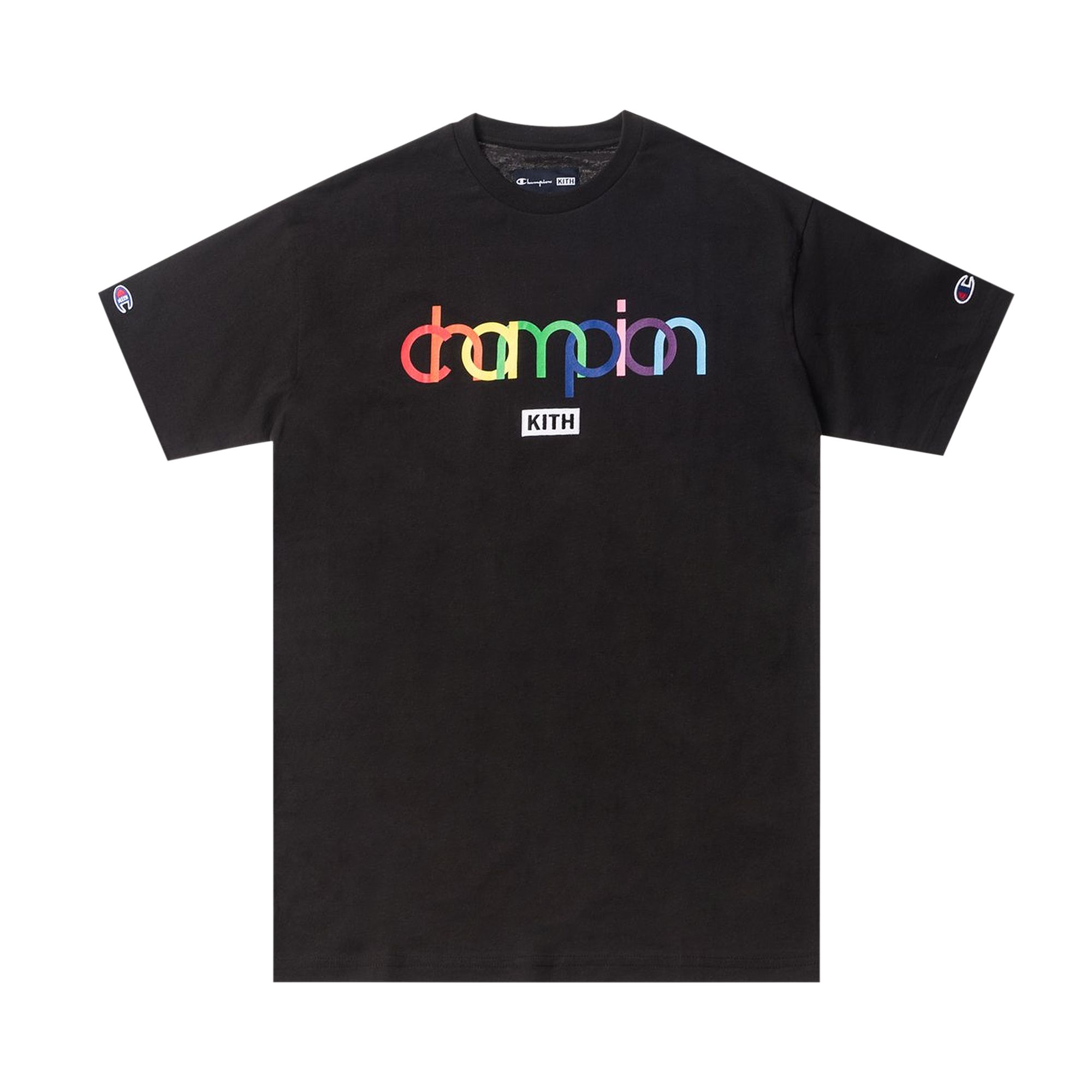 Pre-owned Kith X Champion Double Logo Tee 'black' | Men's Size L