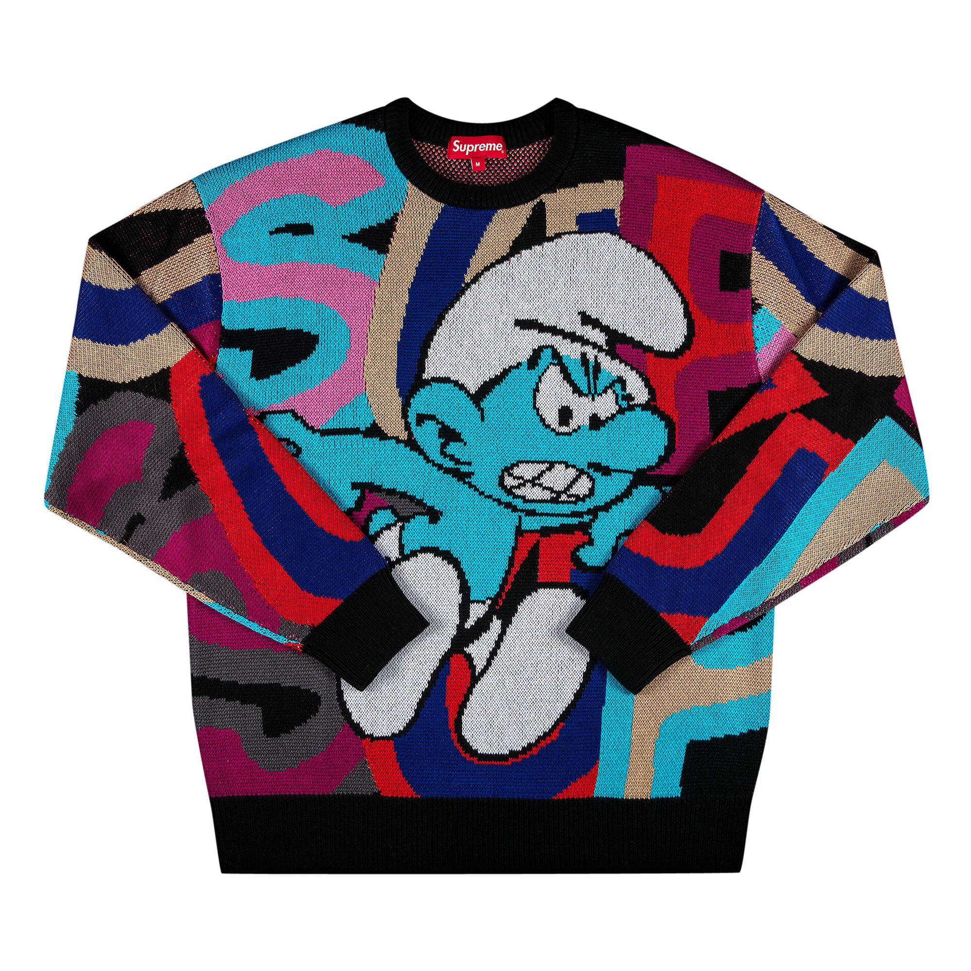Supreme x Smurfs Sweater 'Black' | Men's Size XL