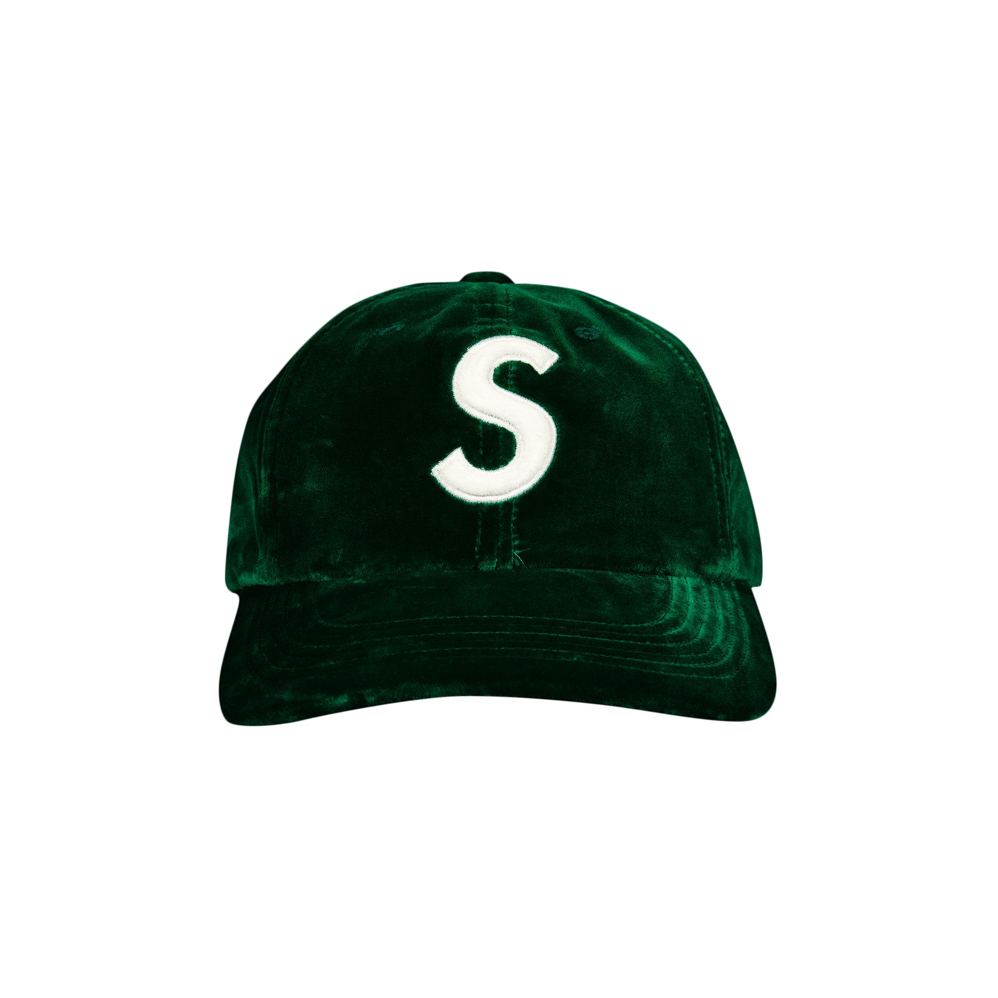Pre-owned Supreme Velvet S Logo 6-panel 'green' | Men's Size Onesize