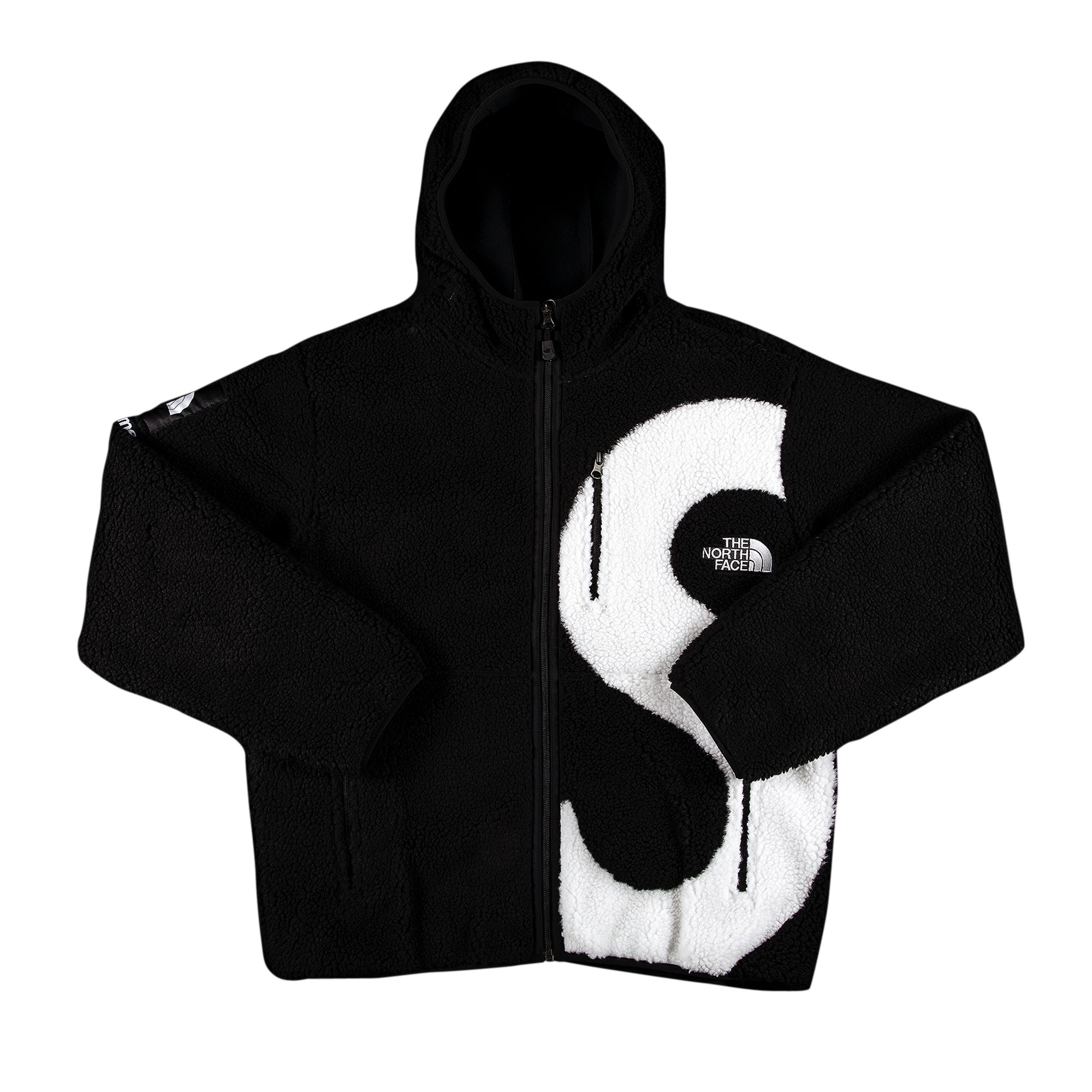 Supreme x The North Face S Logo Hooded Fleece Jacket 'Black' | Men's Size S