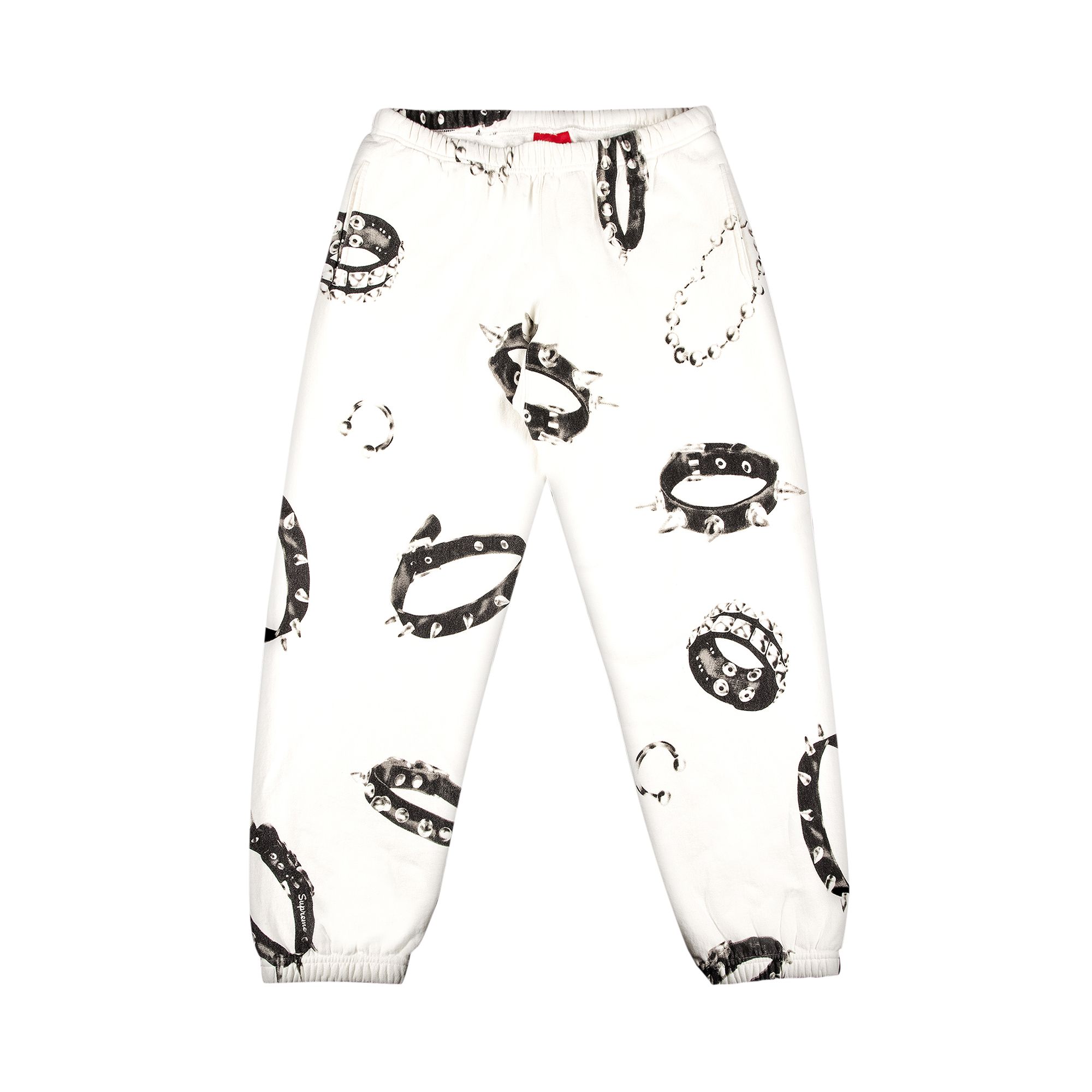 Pre-owned Supreme Studded Collars Sweatpant 'white'
