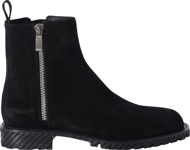 Off-White Military Suede Ankle Boot 'Black'