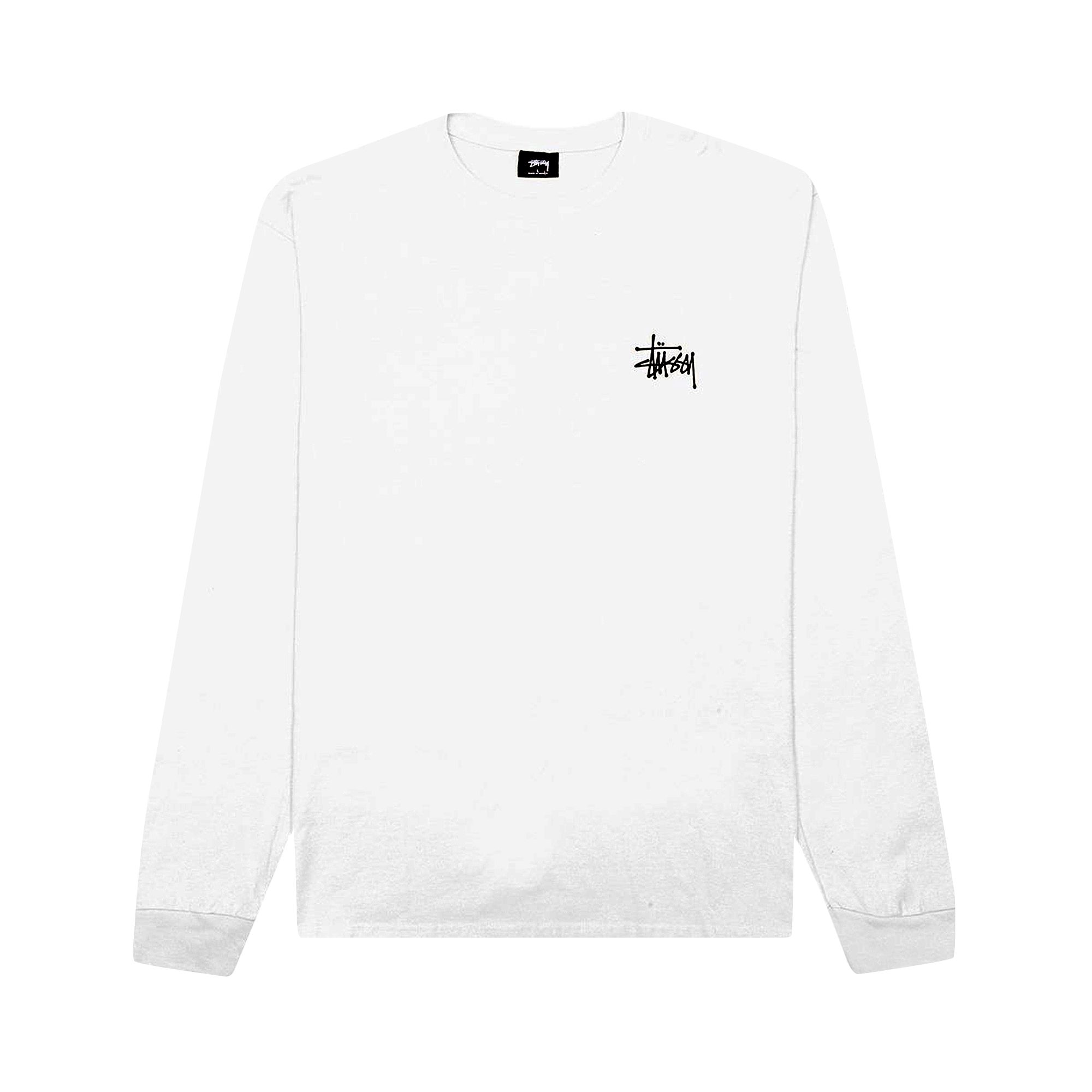 Stussy Basic Long-Sleeve Tee 'White' | Men's Size XL