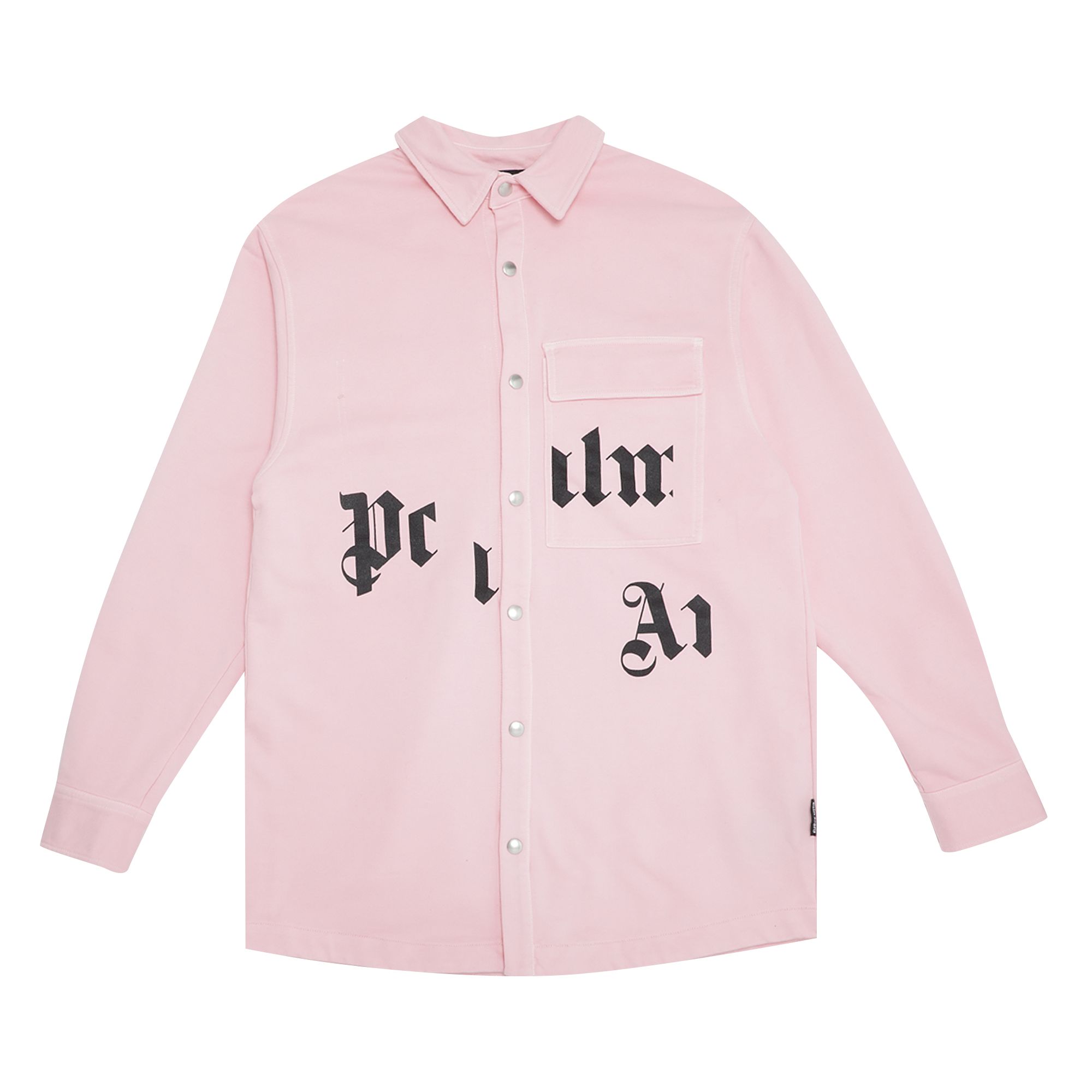 Pre-owned Palm Angels Broken Logo Button Down Shirt 'pink/black' | Men's Size L