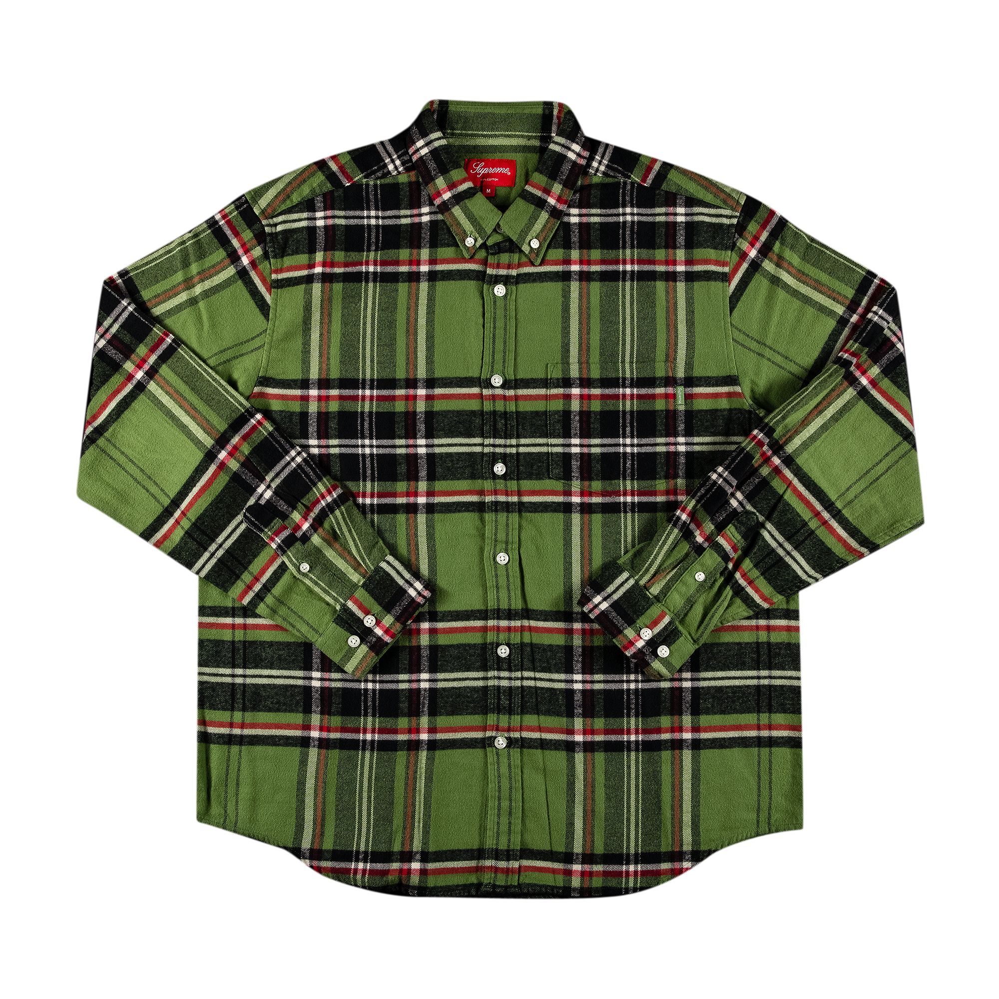 Supreme Tartan Flannel Shirt 'Green' | Men's Size M