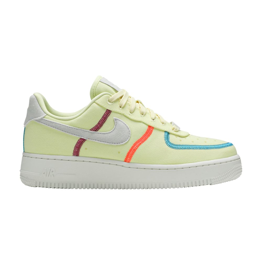 Nike Wmns Air Force 1 '07 Low LX 'Stitched Canvas - Life Lime' | Yellow | Women's Size 5