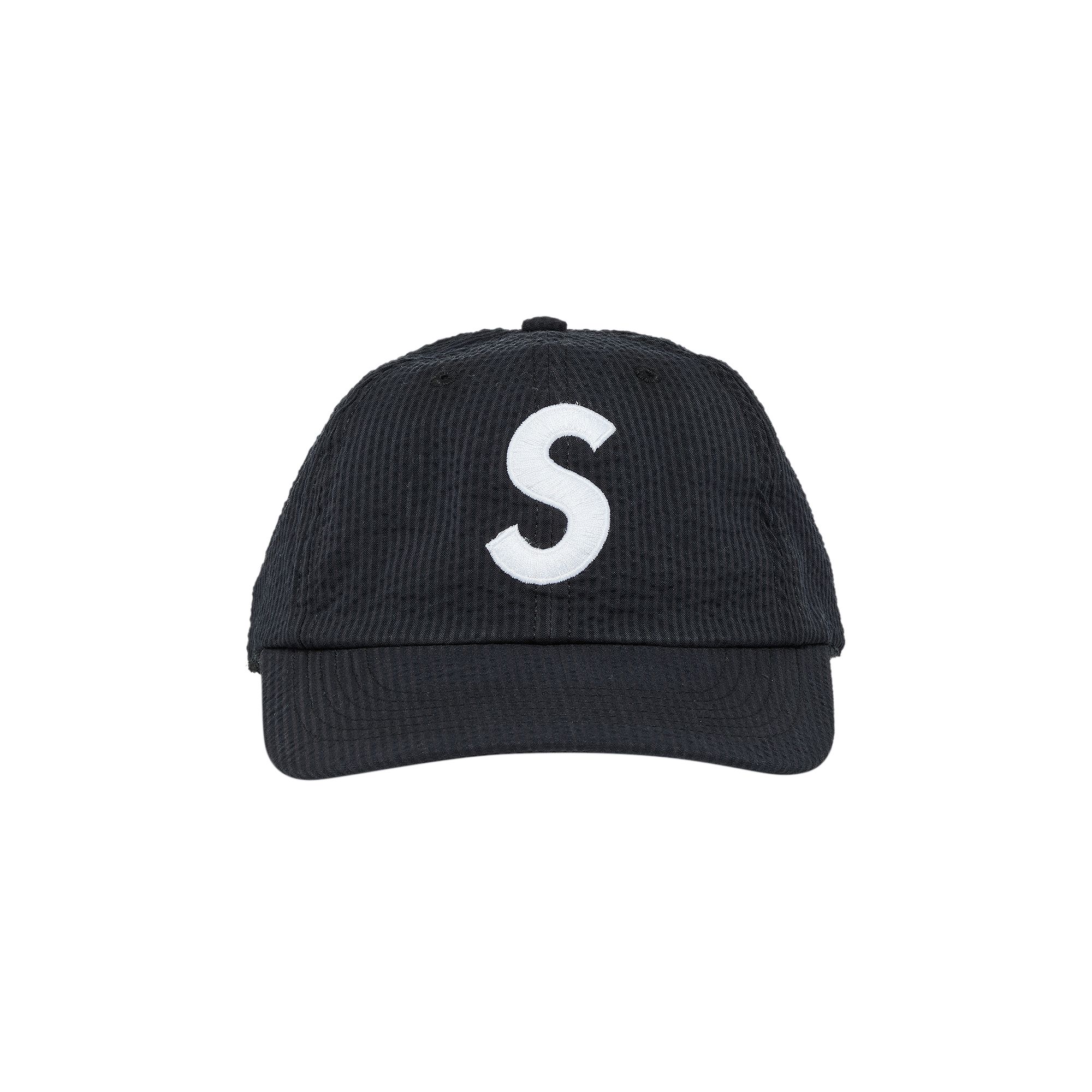 Supreme Seersucker S Logo 6-Panel 'Black' | Men's Size Onesize