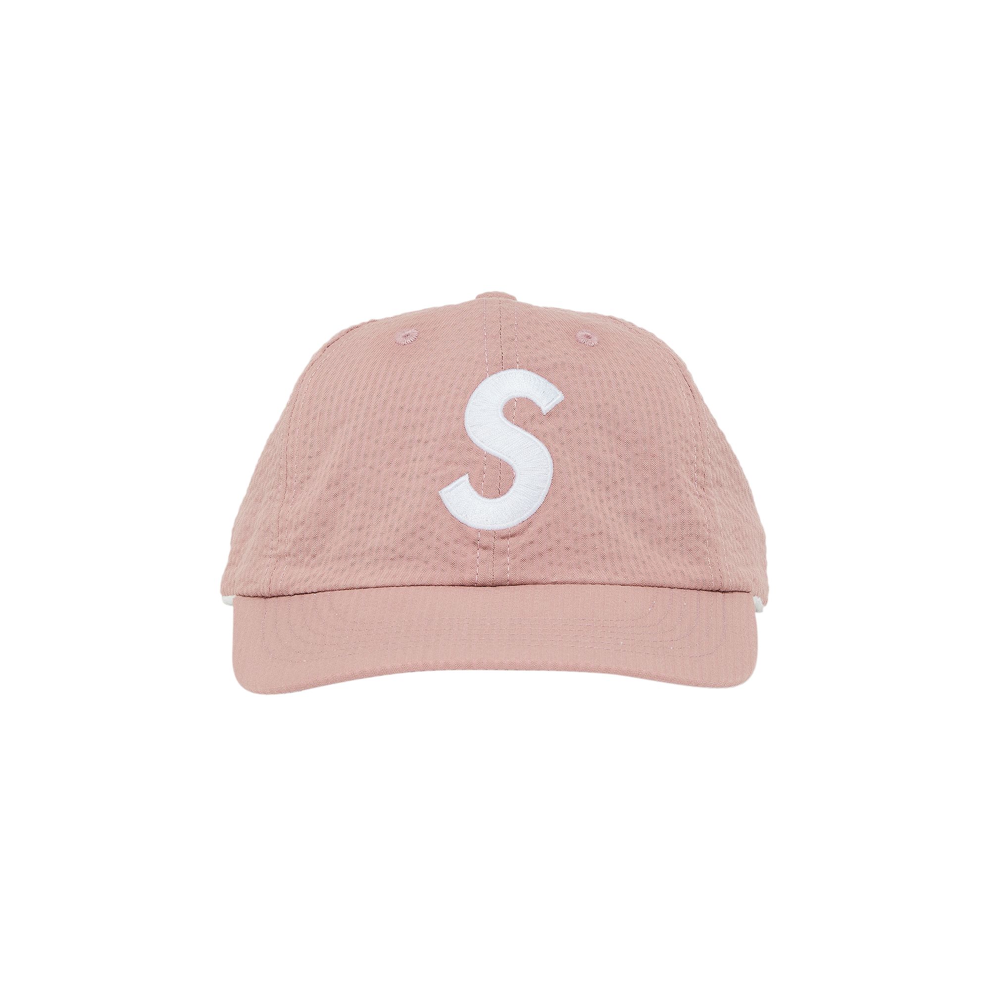 Supreme Seersucker S Logo 6-Panel 'Pink' | Men's Size Onesize