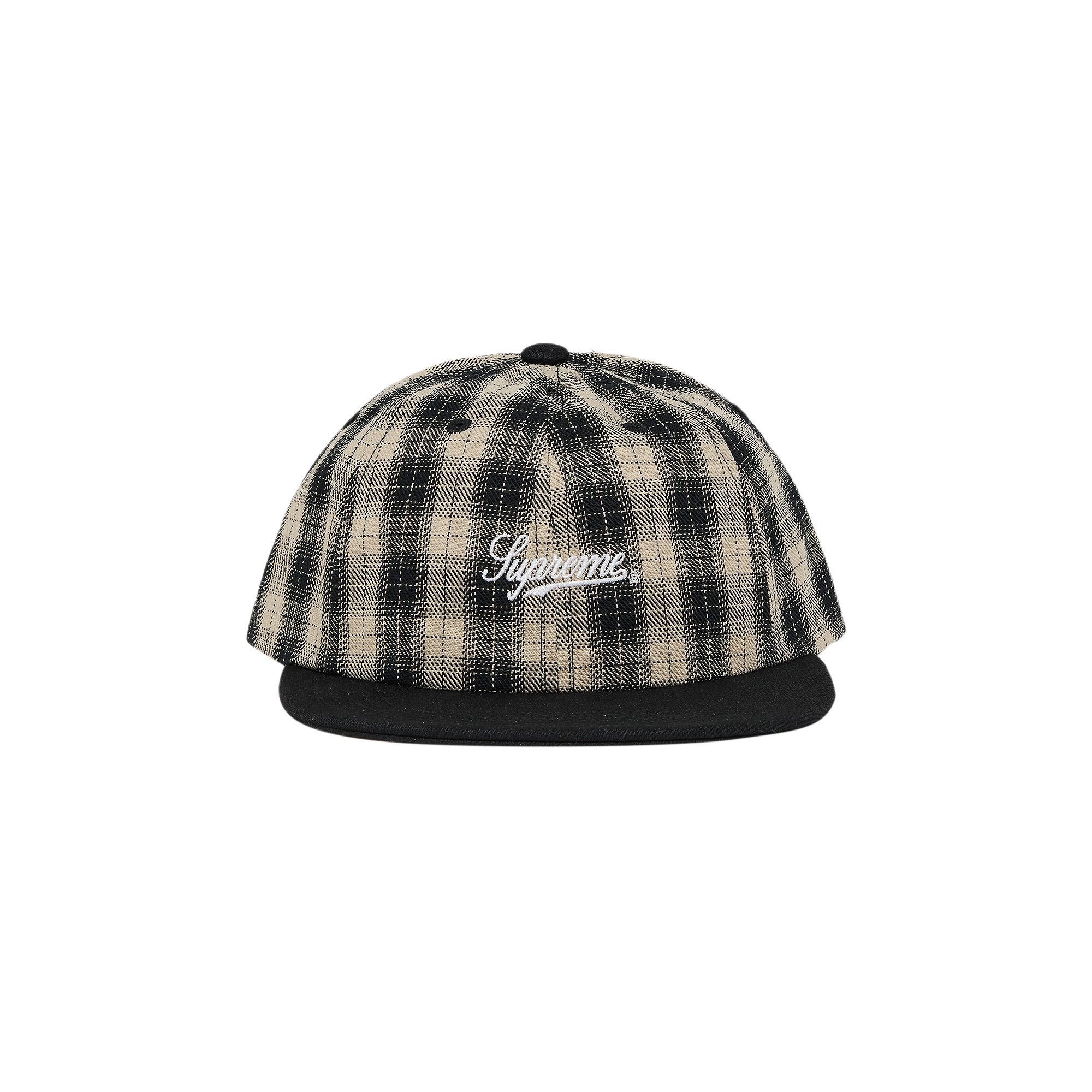 Pre-owned Supreme Script Logo 6-panel 'black Plaid' | Men's Size Onesize