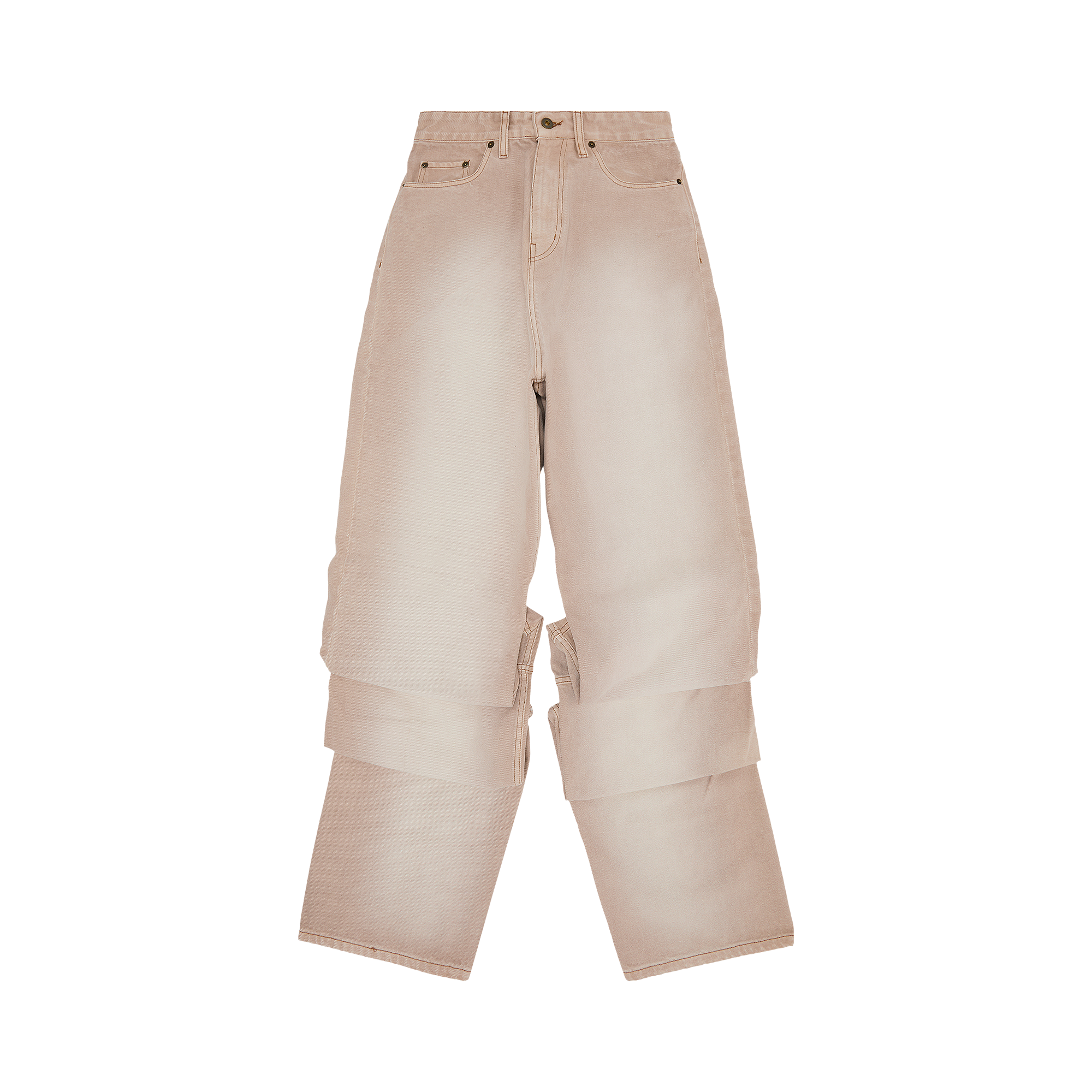 Pre-owned Y/project Draped Cuff Jeans 'soft Pink'