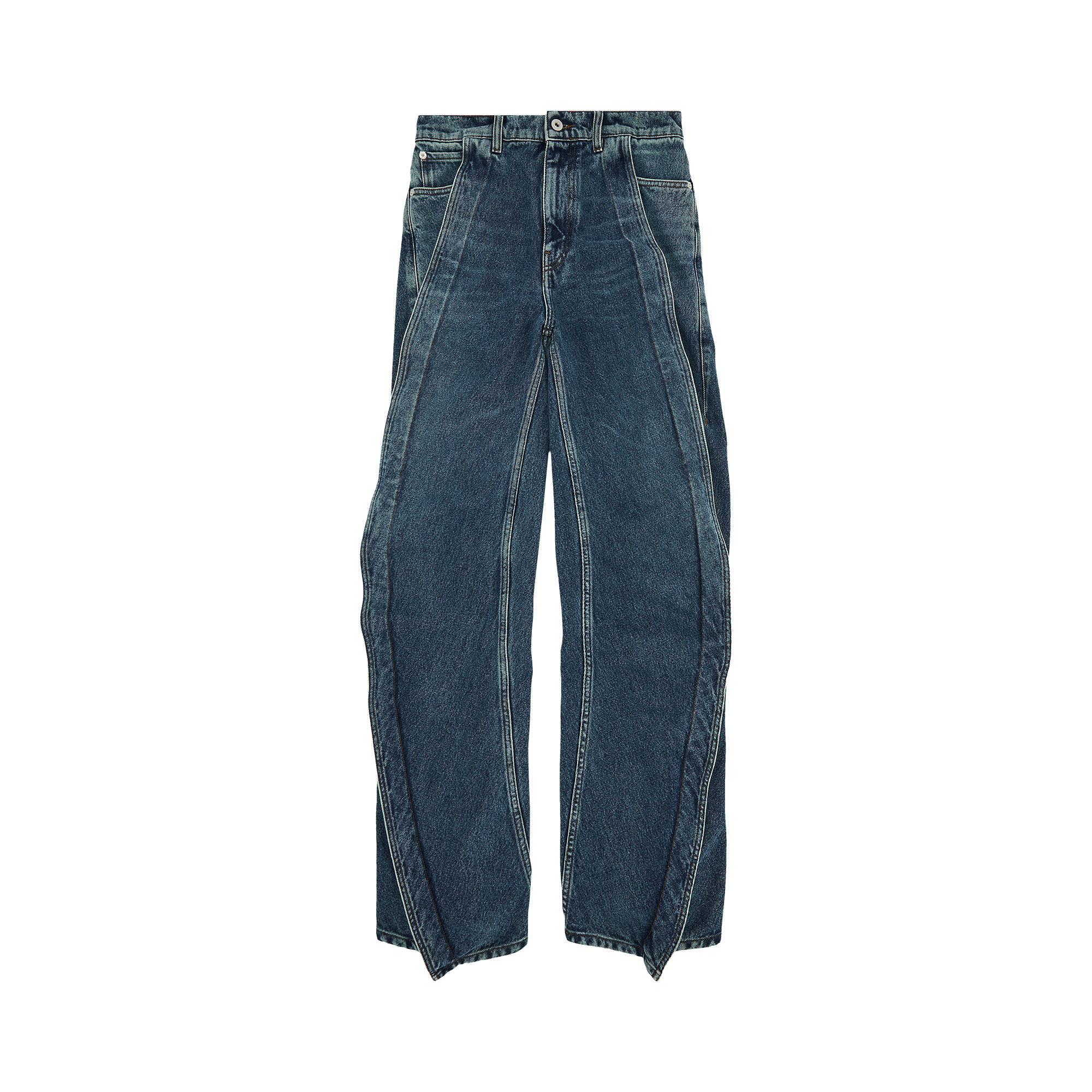 Pre-owned Y/project Evergreen Banana Jeans 'vintage Blue'