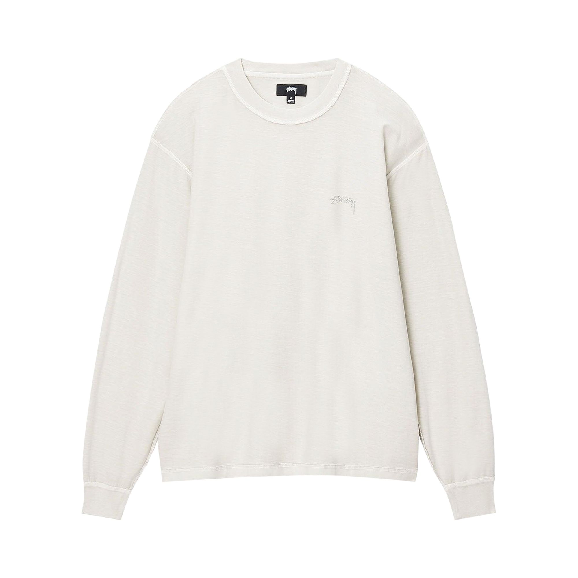 Pre-owned Stussy Lazy Long-sleeve Tee 'bone' In Cream