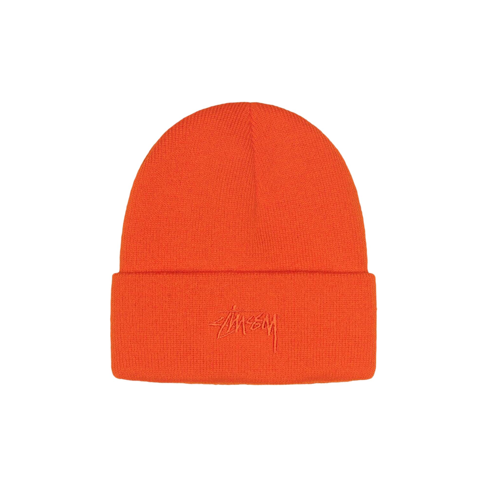 Stussy Stock Cuff Beanie 'Fire Orange' | Men's Size Onesize