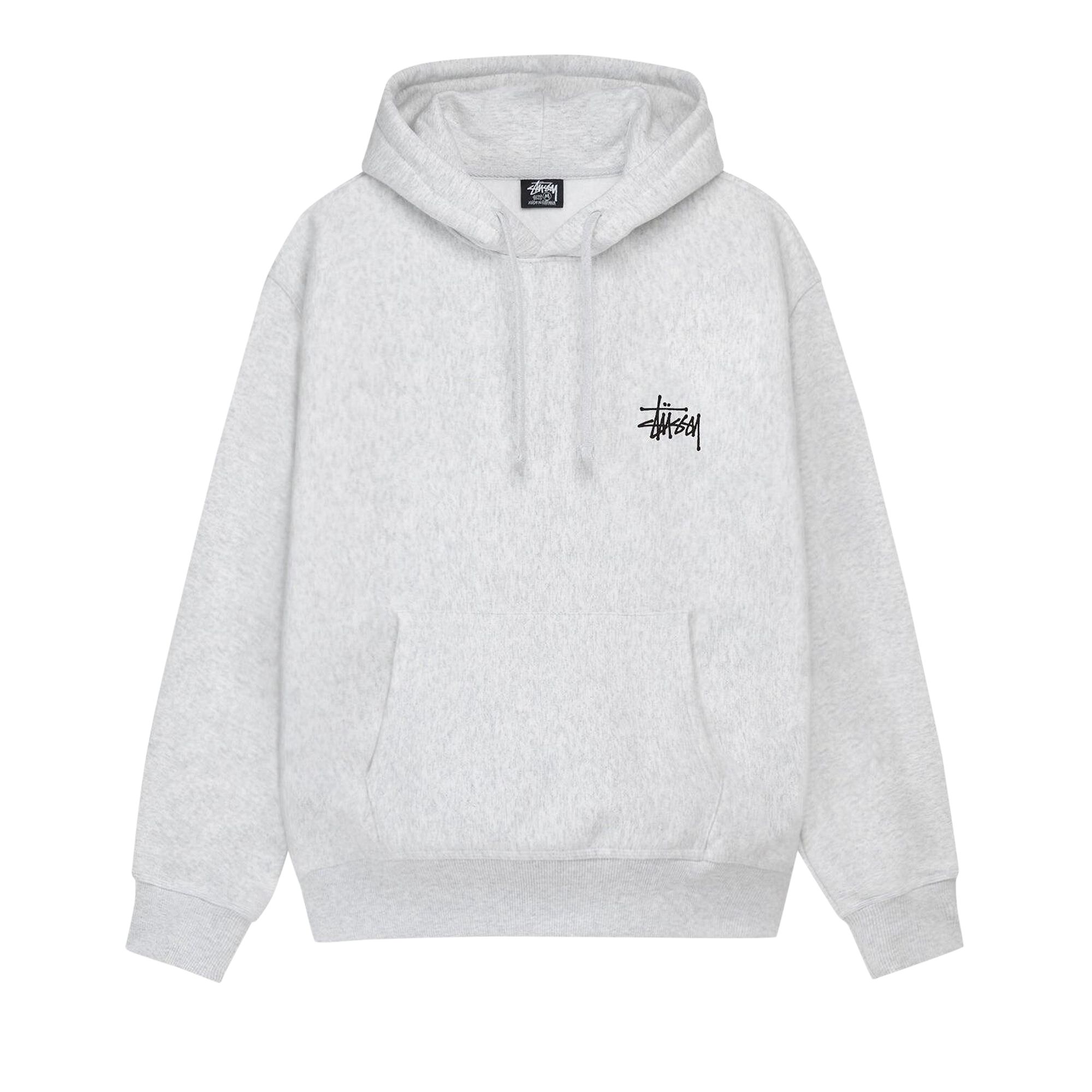 Pre-owned Stussy Basic Hoodie 'ash Heather' In Grey