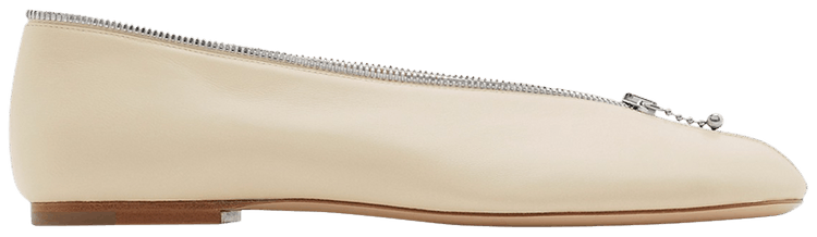 Burberry Wmns Leather Sadler Zip Ballerinas 'Soap'