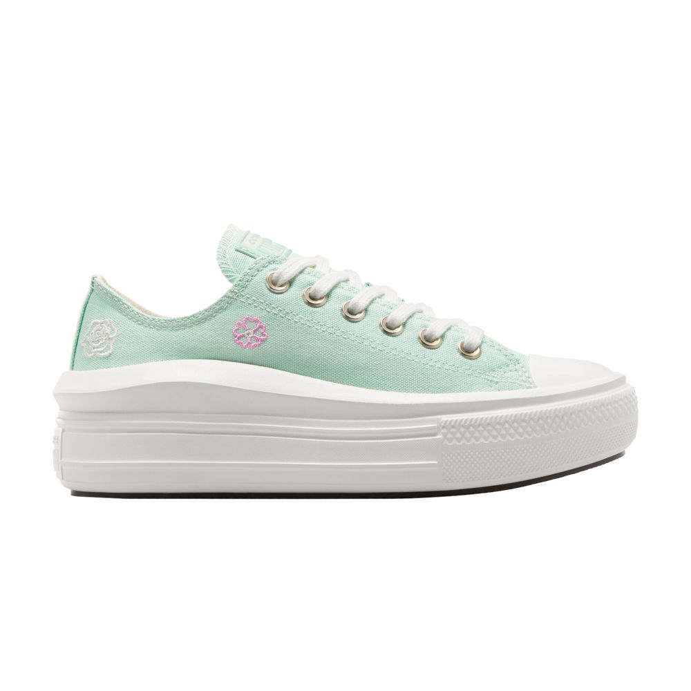 Pre-owned Converse Wmns Chuck Taylor All Star Move Platform Low 'summer Embroidery' In Blue