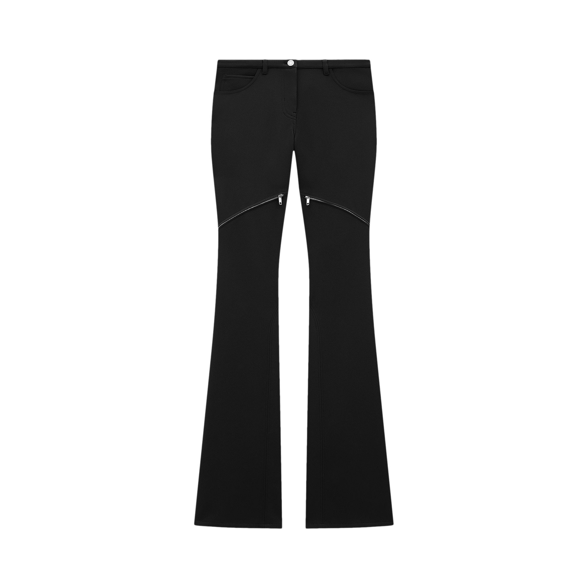Courrèges Ellipse Zipped Twill Pants 'Black' | Women's Size 36