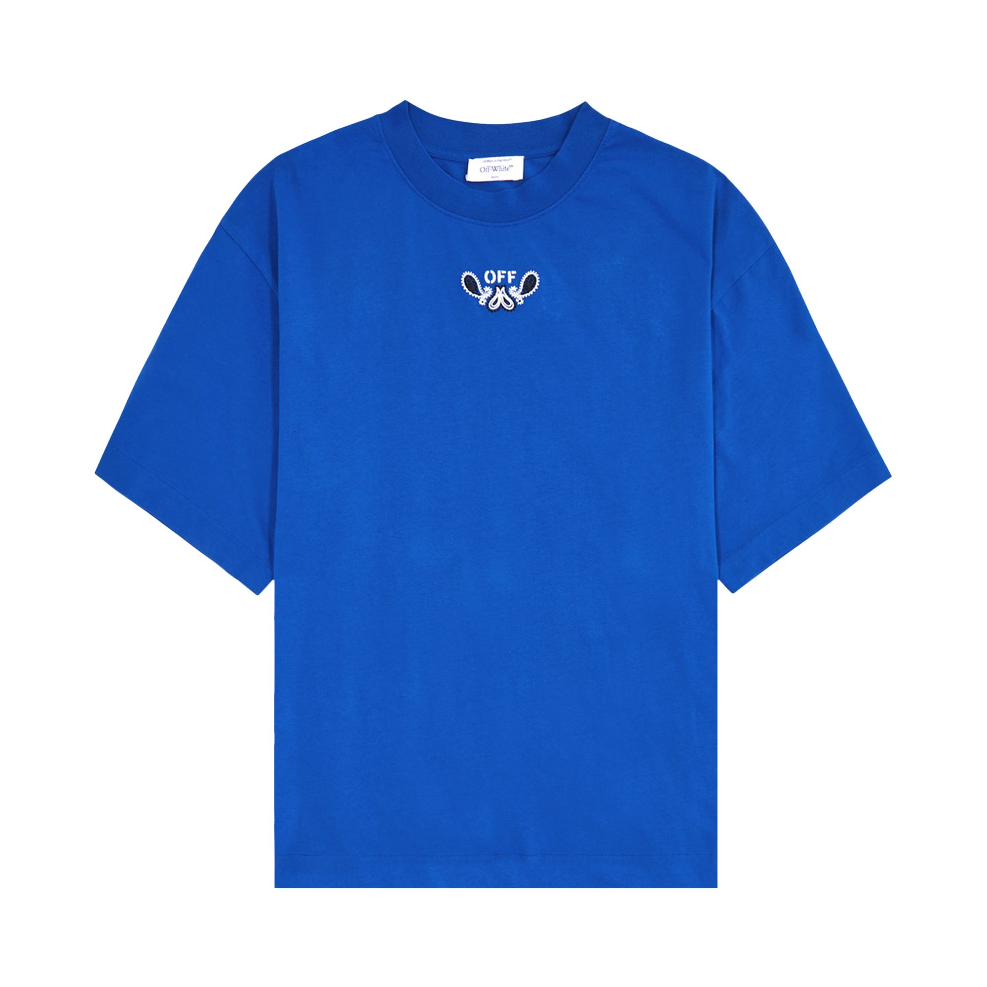 Pre-owned Off-white Bandana Arrow Slim Short-sleeve Tee 'nautical Blue/white' | Men's Size M